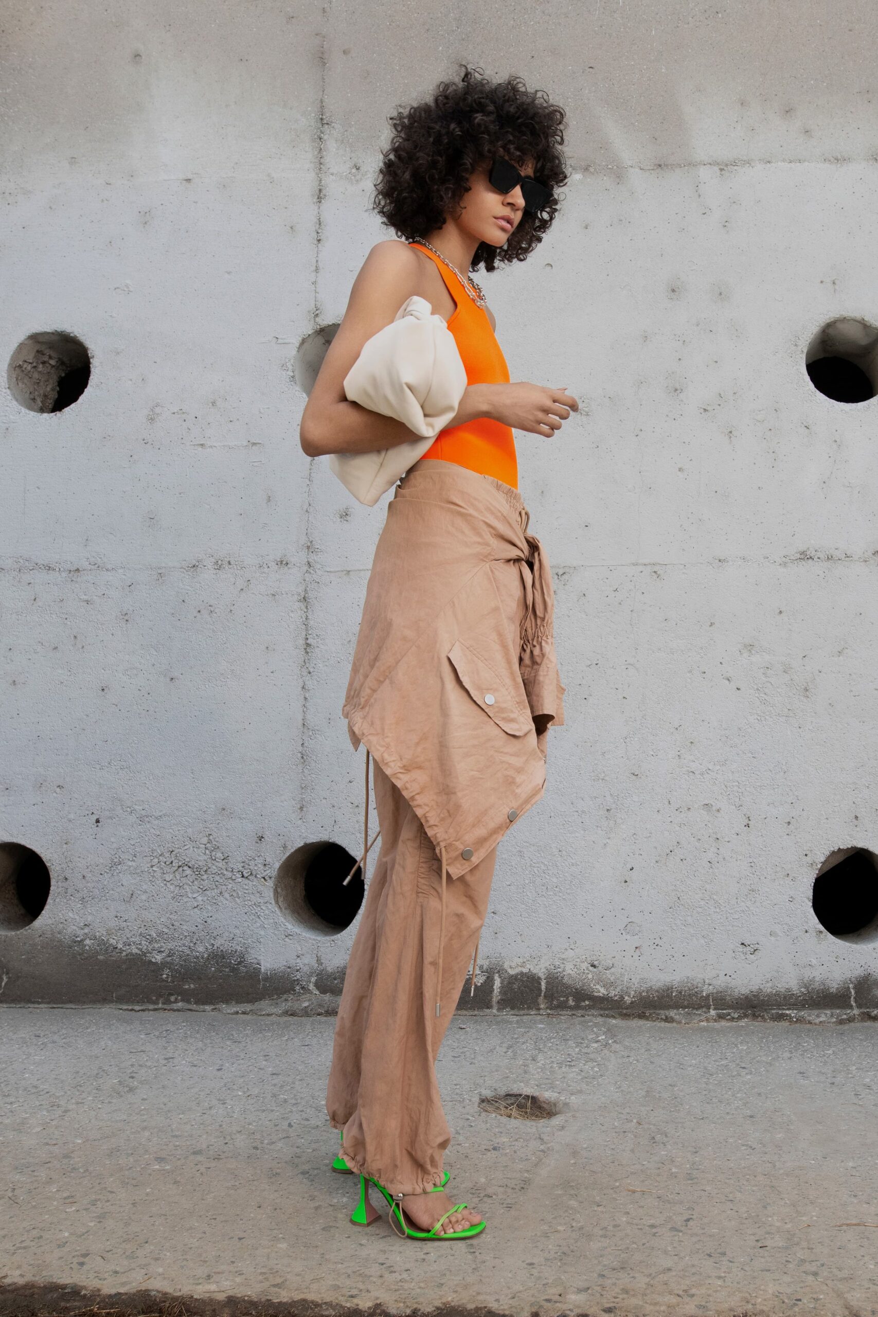 beige relaxed cargo pants