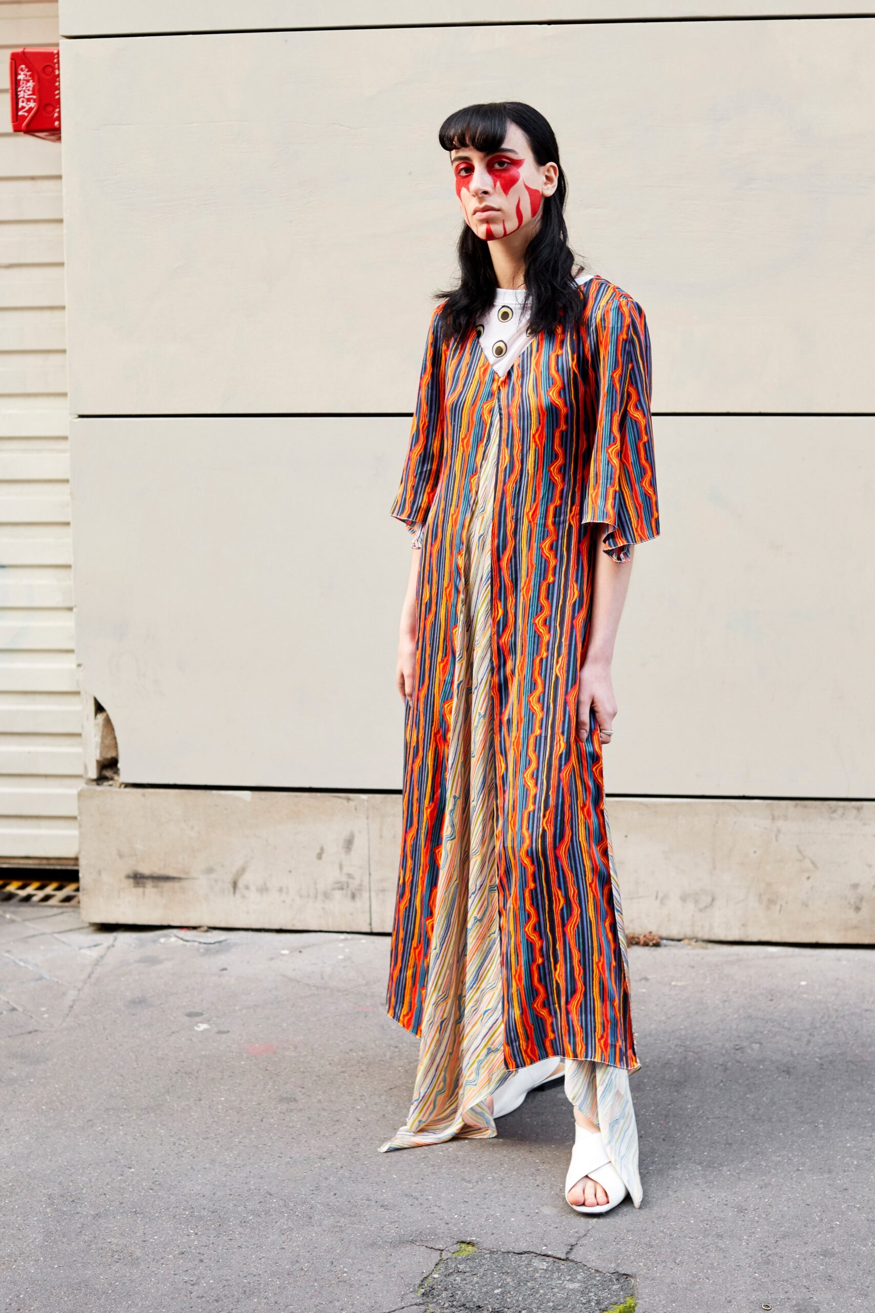 multi-colored relaxed maxi dress