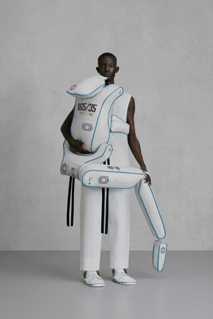 oversized white padded jacket