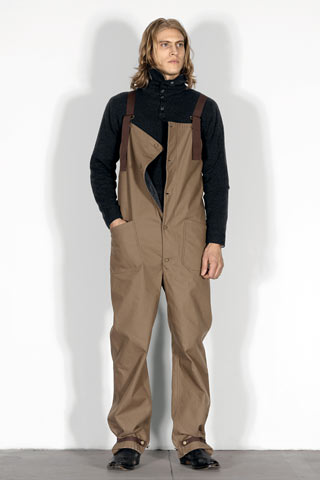 brown cotton sleeveless relaxed zippered pockets overalls