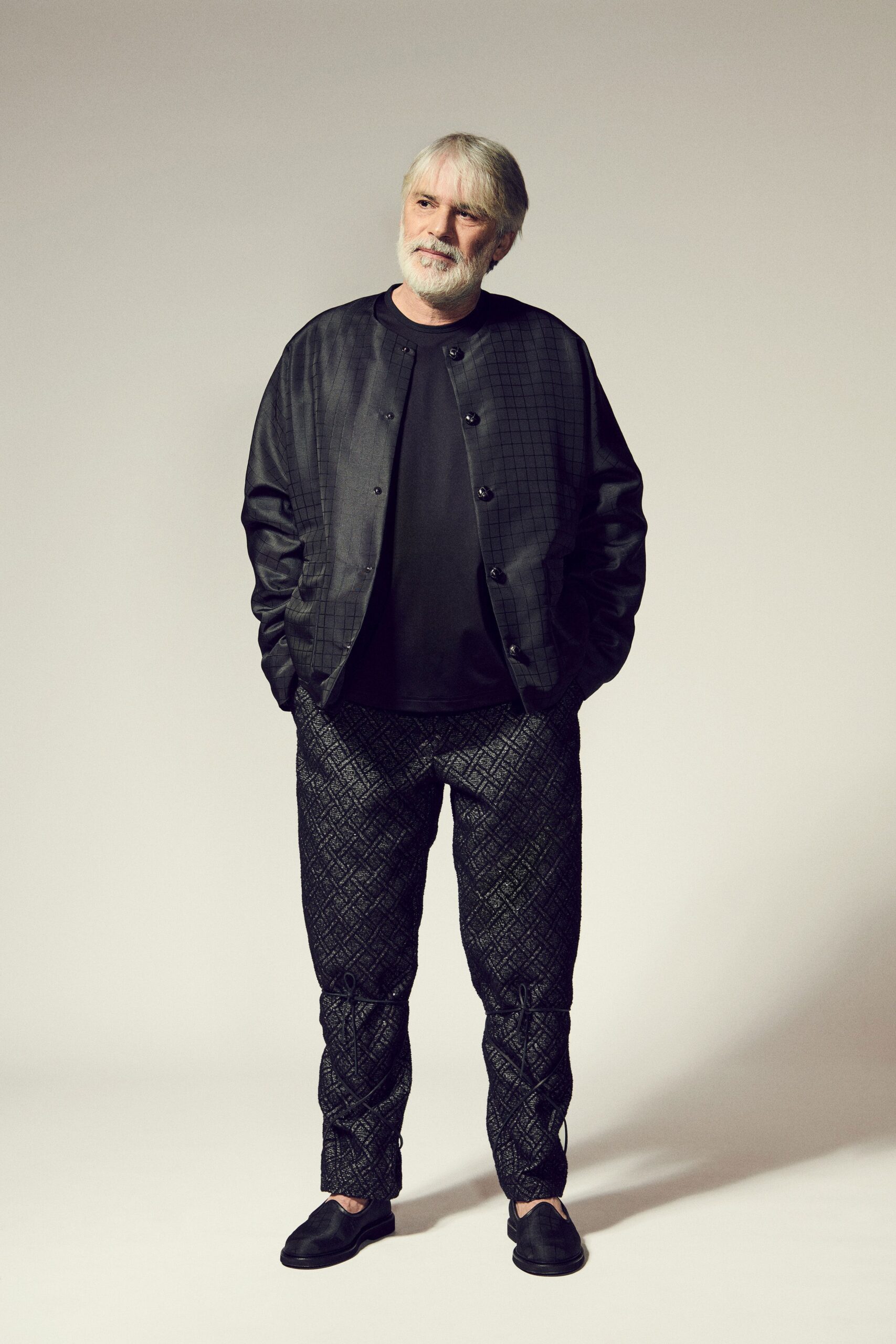 black relaxed jacket and pants