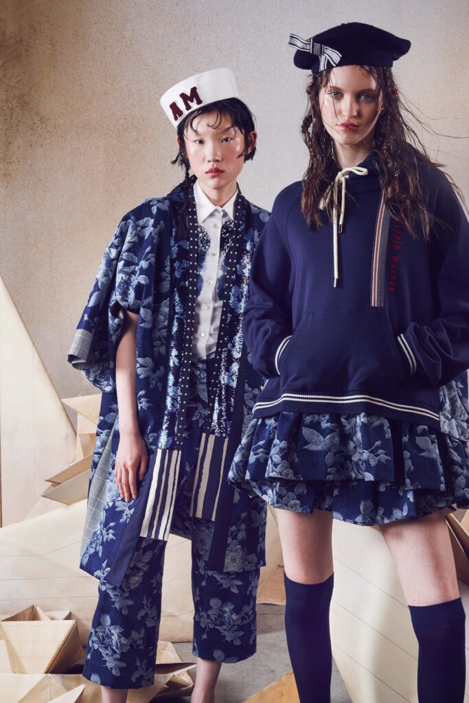 navy hoodie with tiered skirt