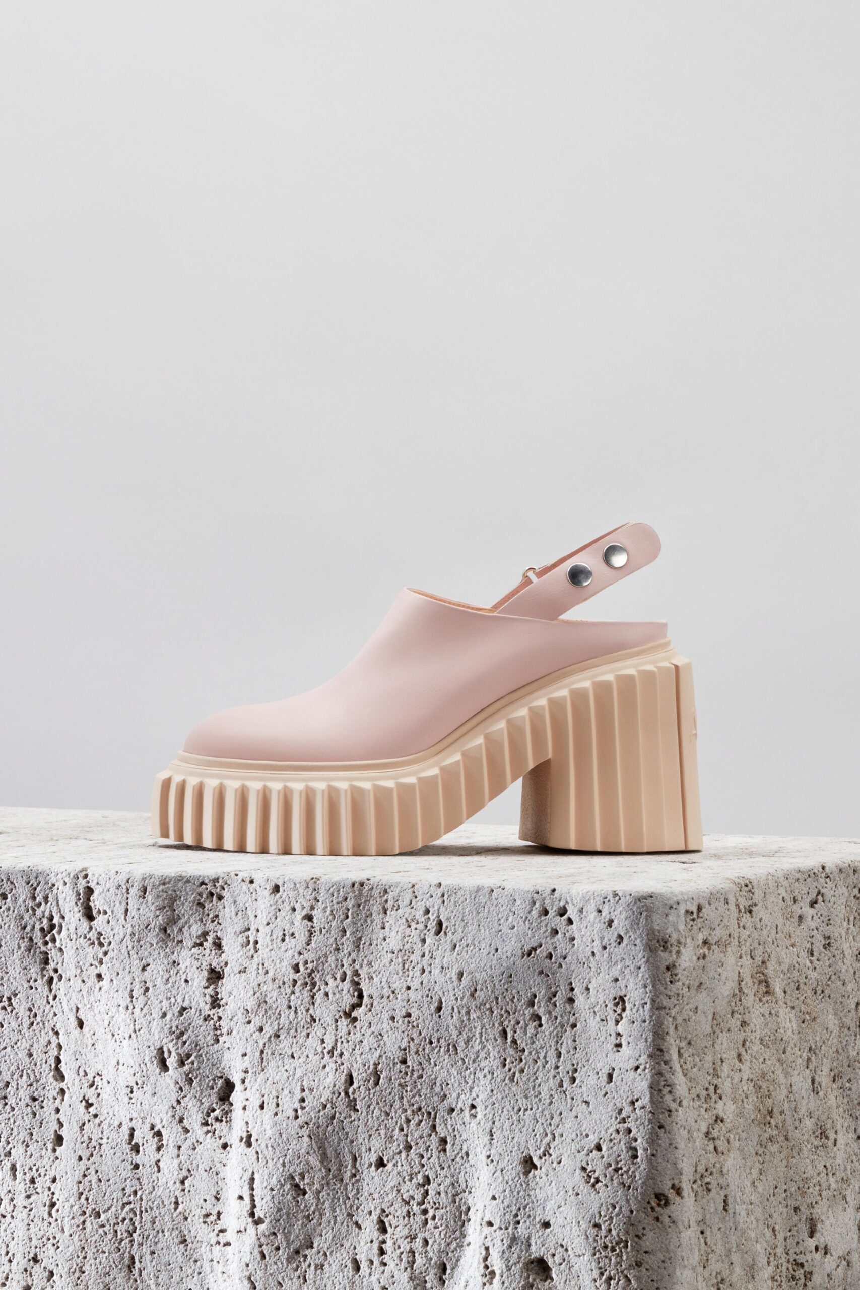 pink vinyl fitted shoes
