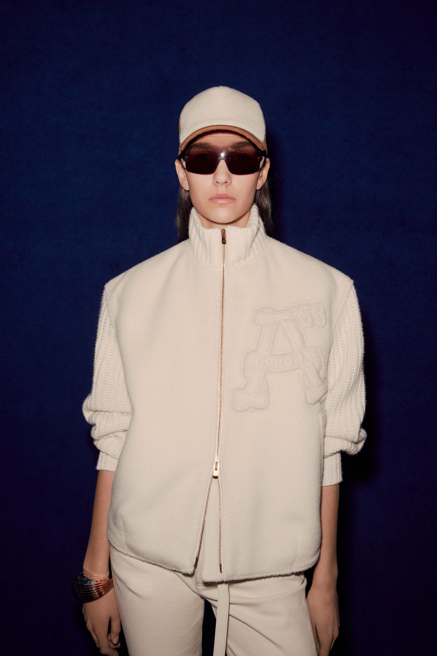 white relaxed jacket with pants