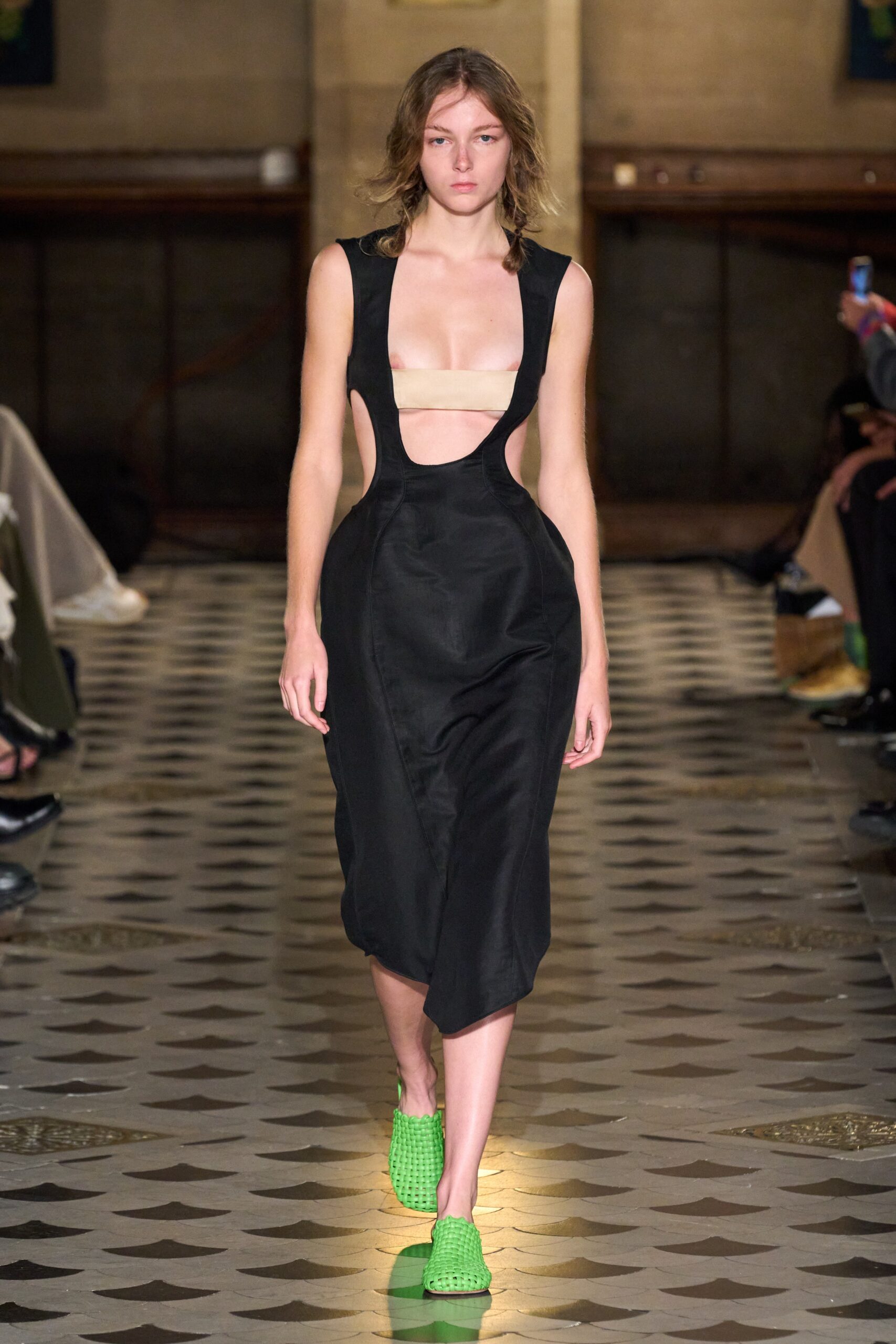black fitted sleeveless dress