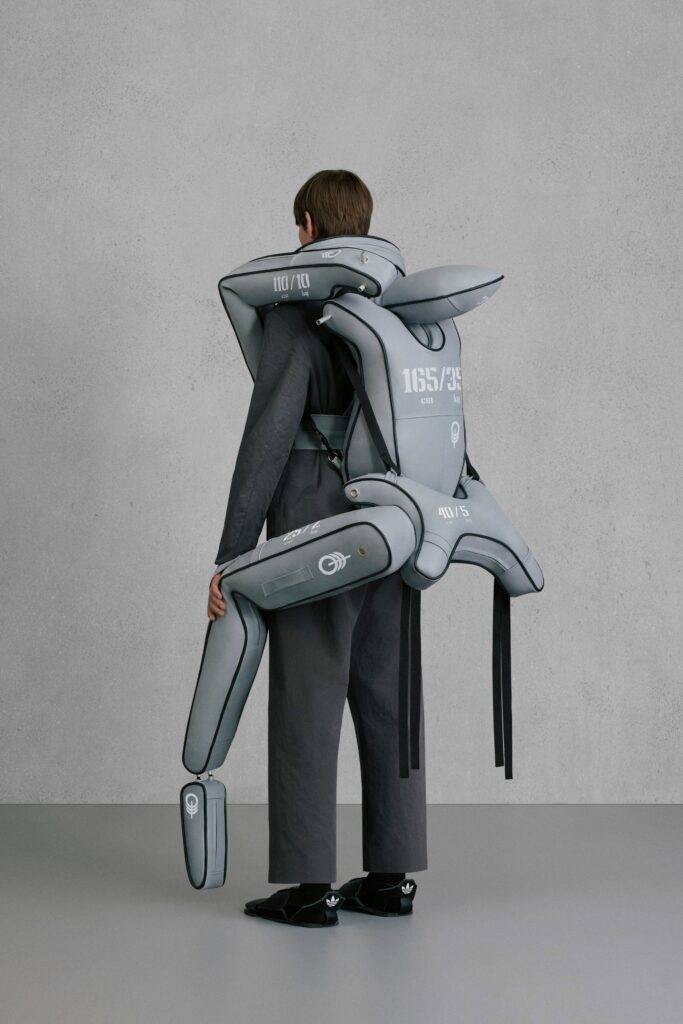 gray neoprene structured jacket