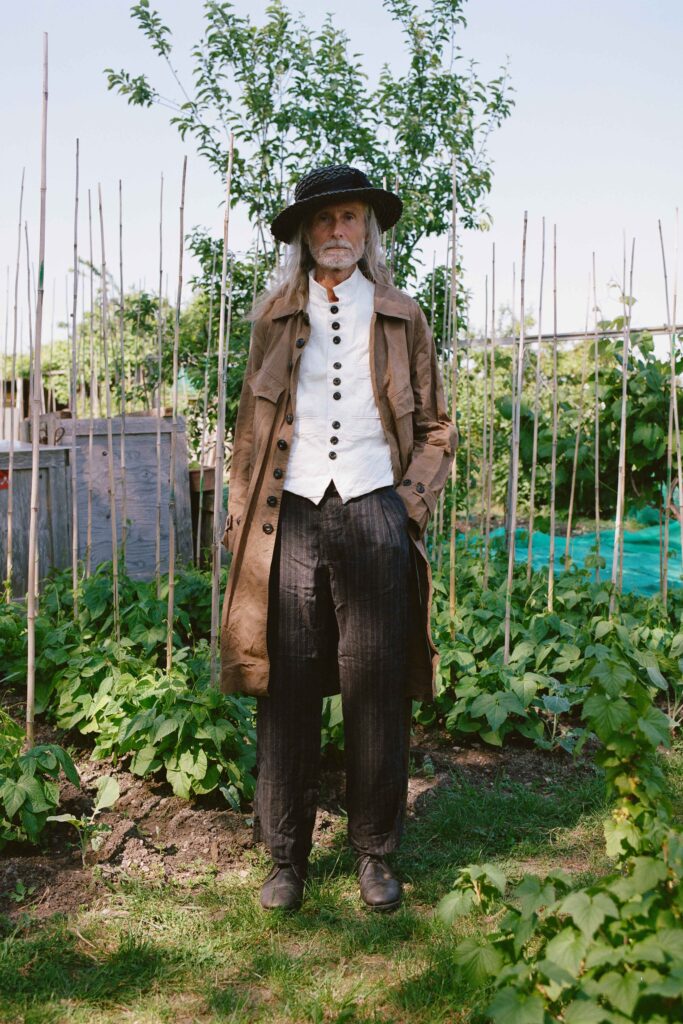 brown trench coat with white blouse