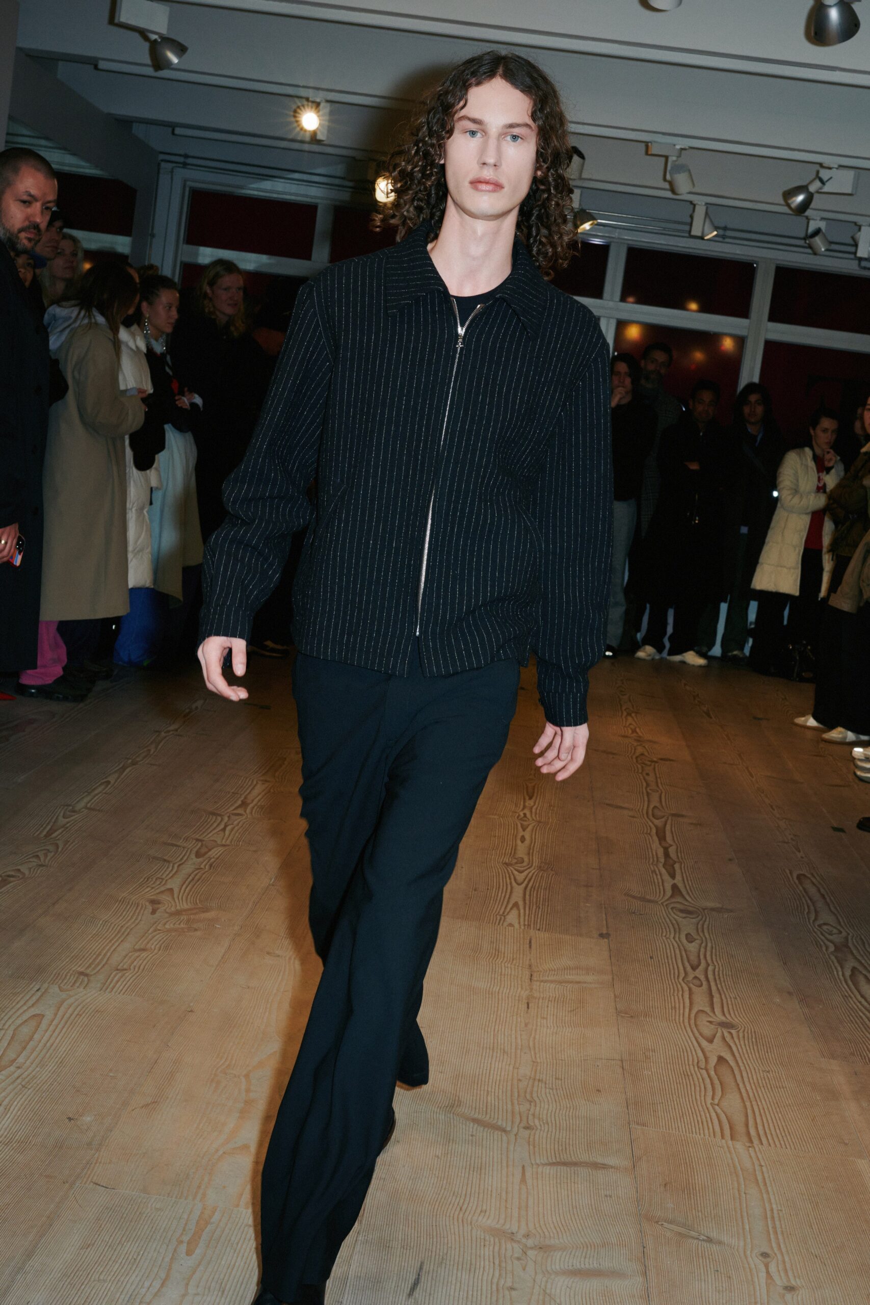 black relaxed jacket and slim pants