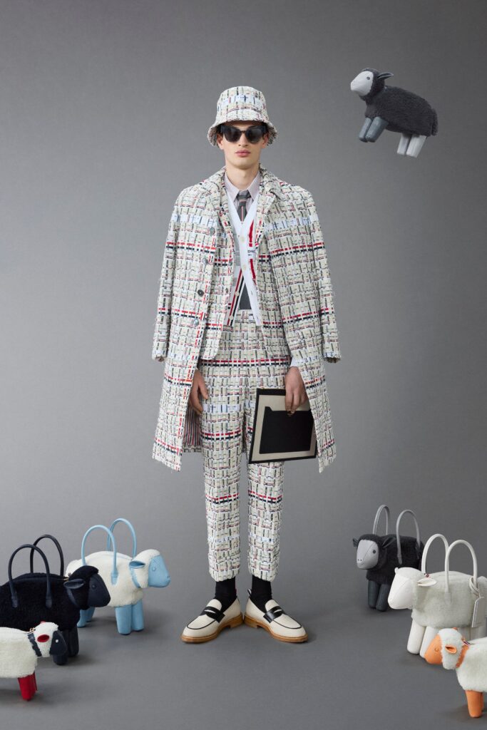 tailored tweed coat and pants
