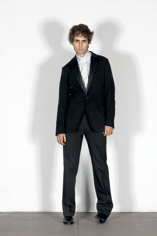 black tailored suit