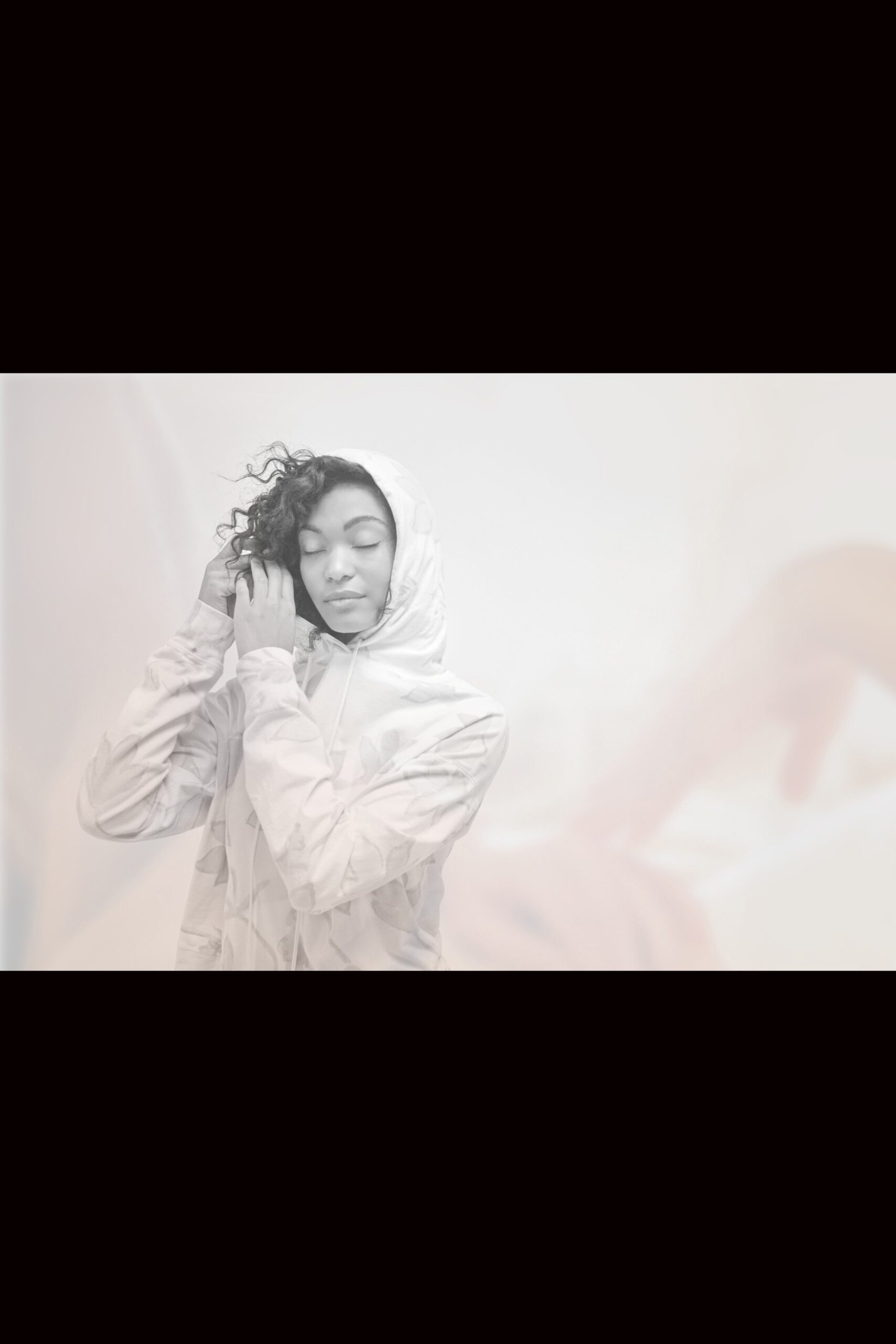 white relaxed hoodie