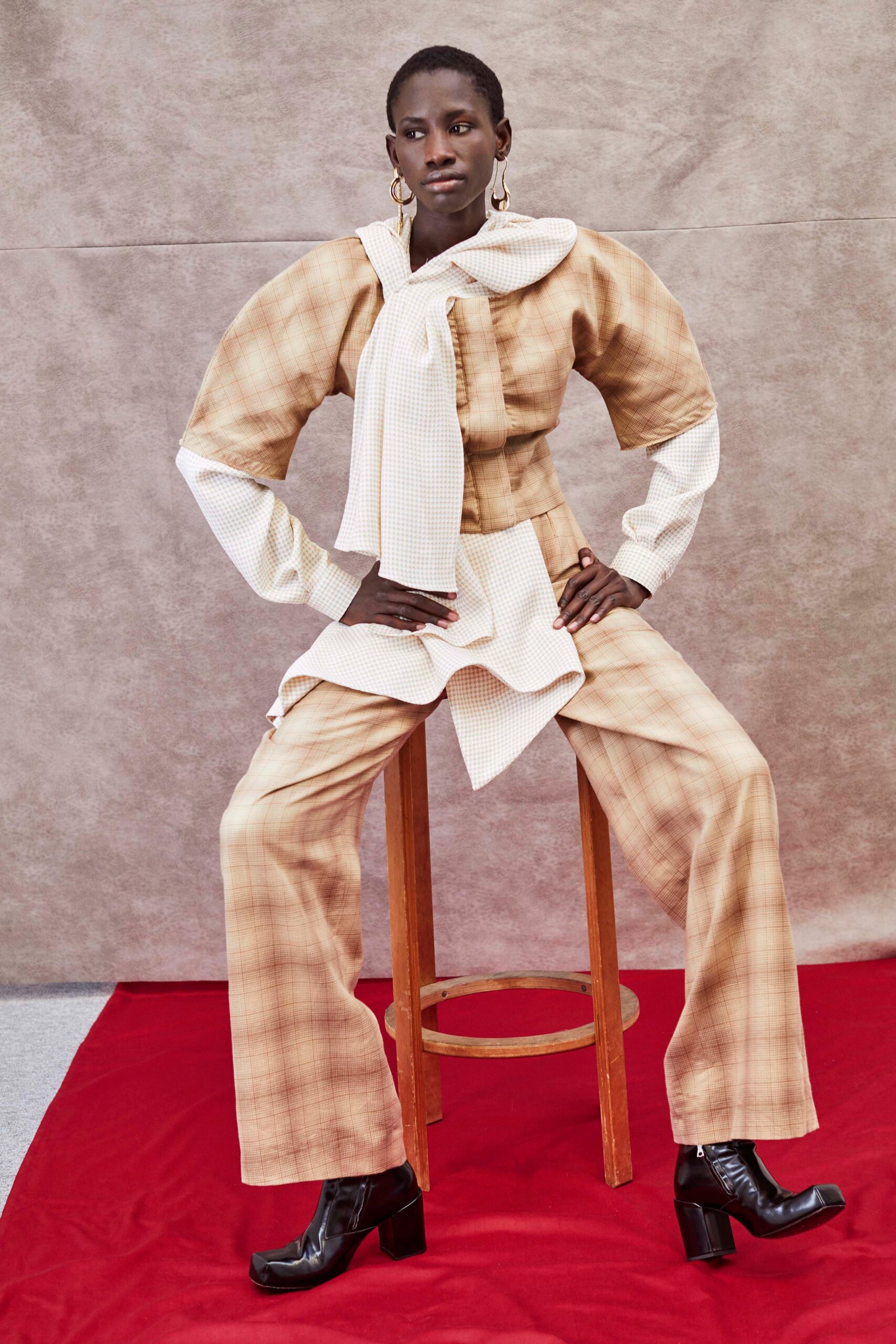 beige relaxed top and pants