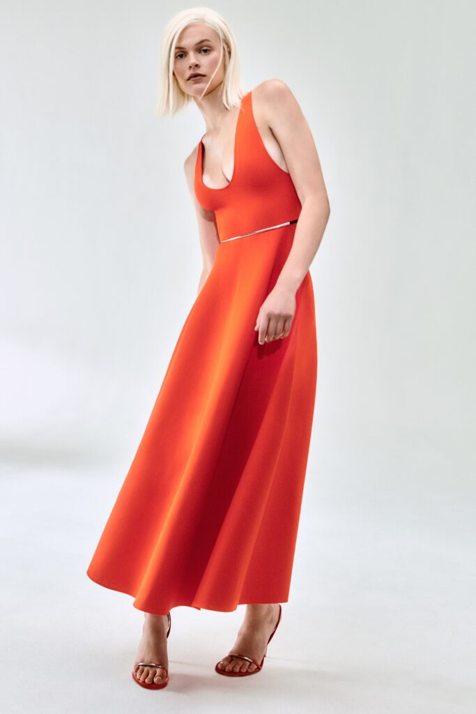 red silk sleeveless maxi dress