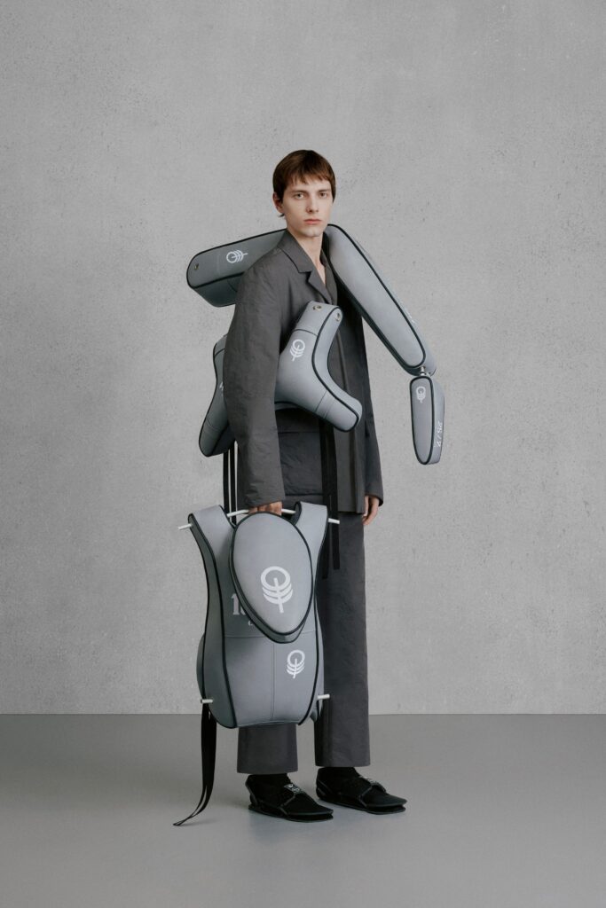 gray neoprene structured jacket