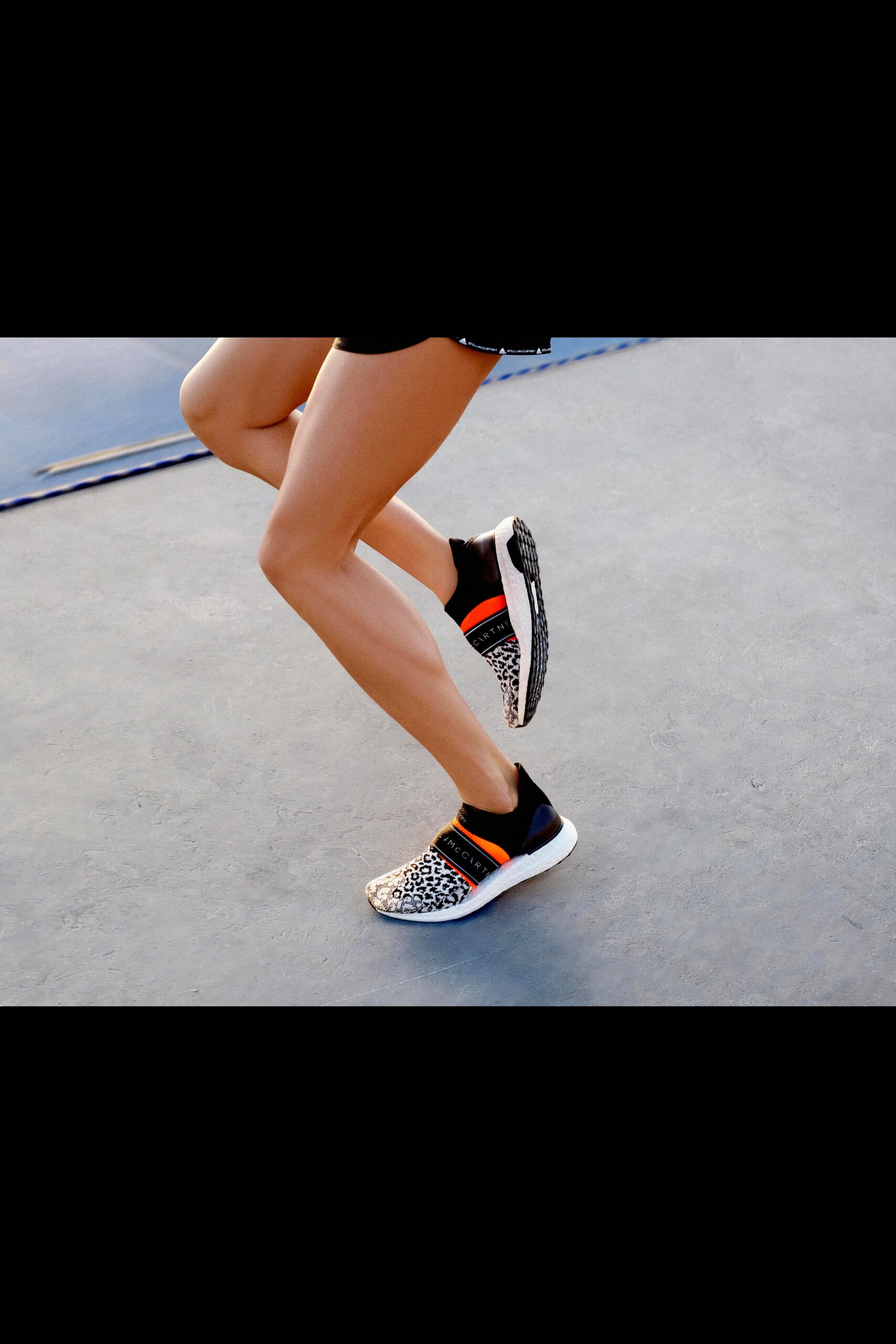black and white printed shoes