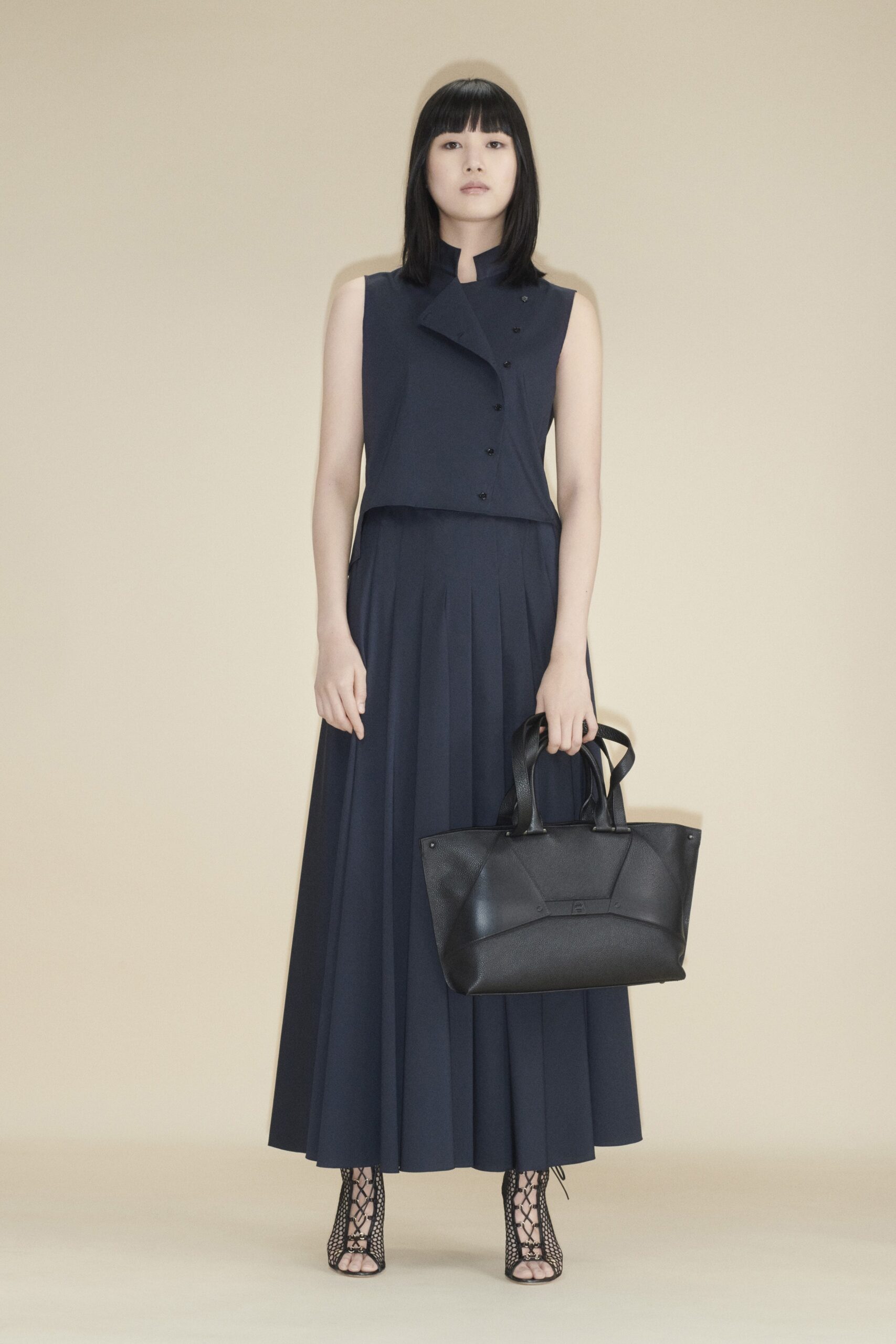 black leather bag