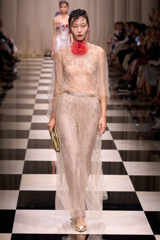 sheer sequined jumpsuit