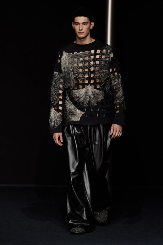 black relaxed top and pants