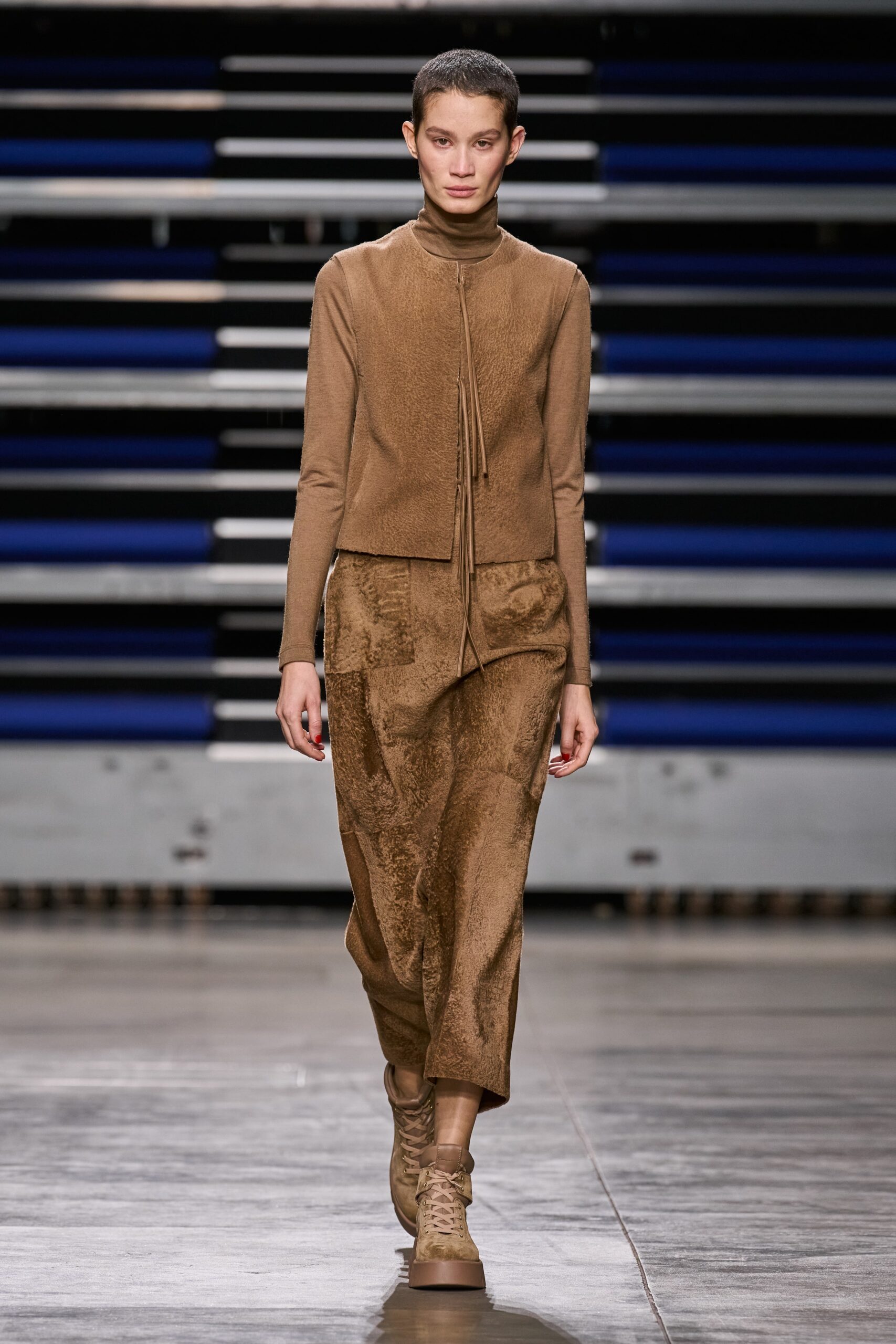 brown velvet top and pants