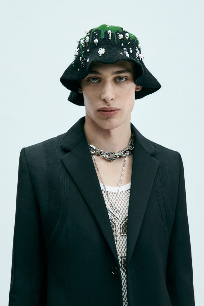 black tailored blazer with tank-top