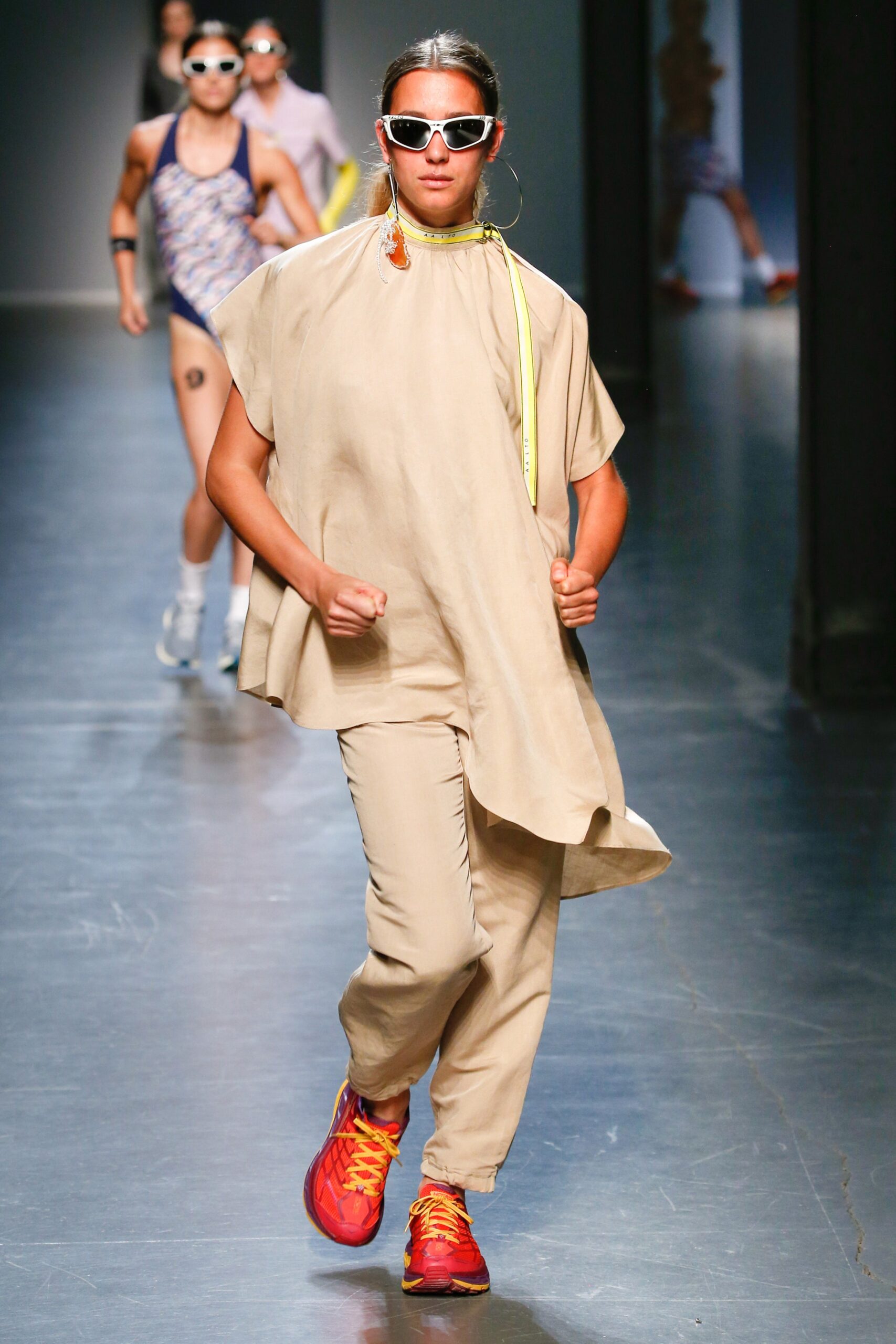 beige relaxed top and pants