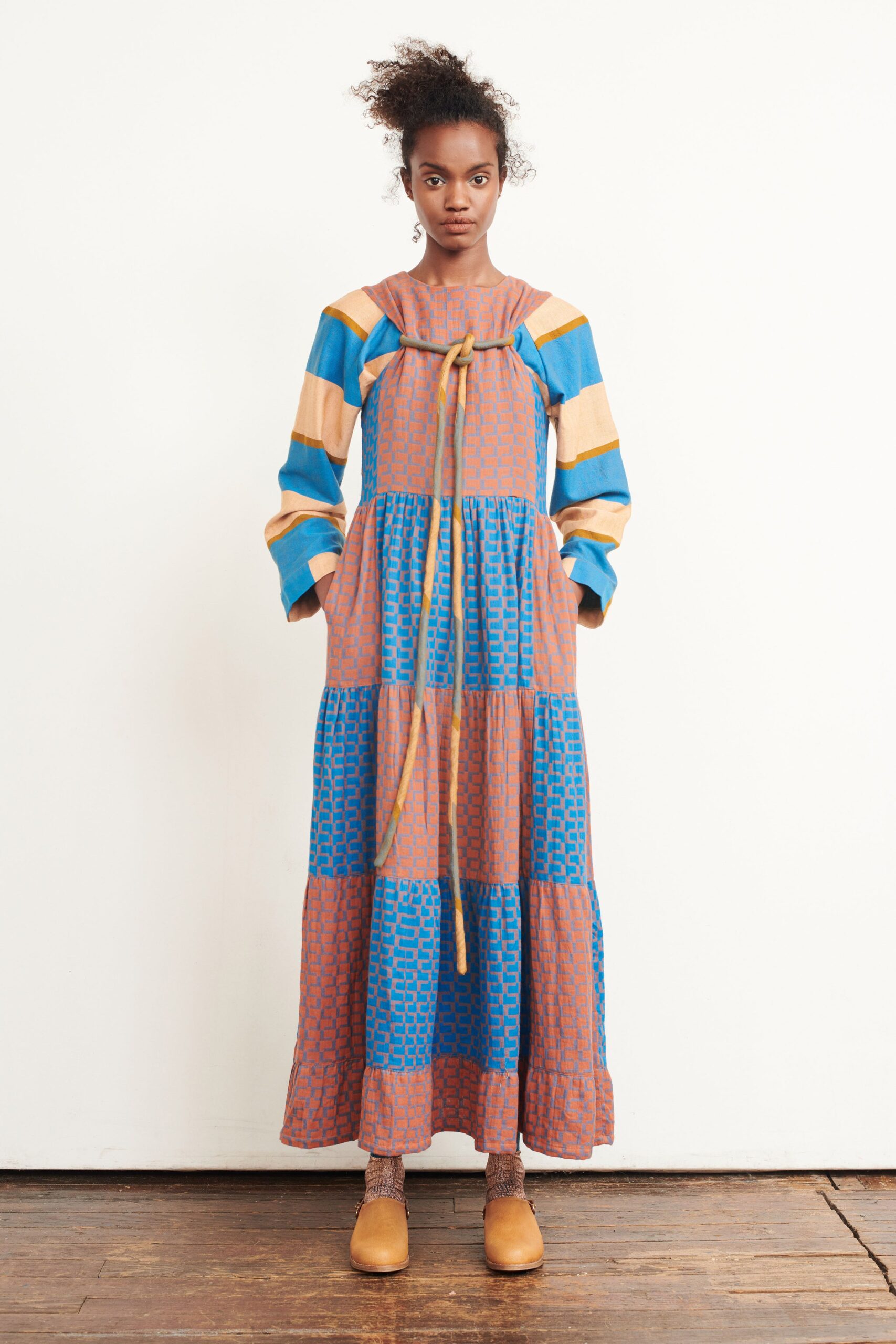 relaxed tiered maxi dress