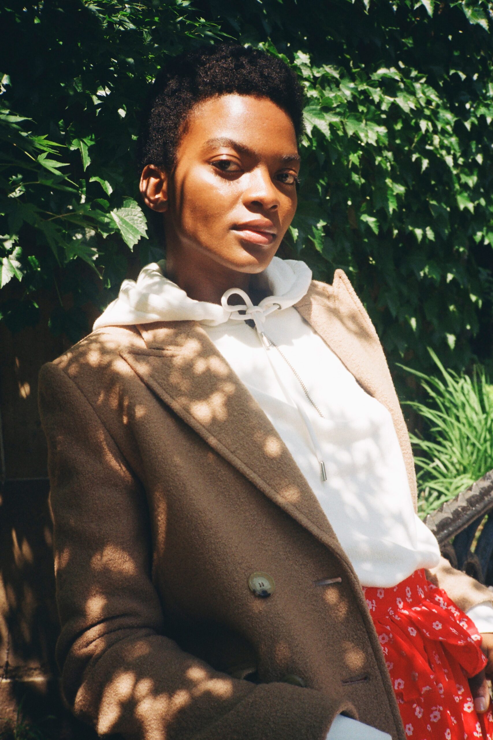 brown wool long-sleeve collared tailored buttoned coat