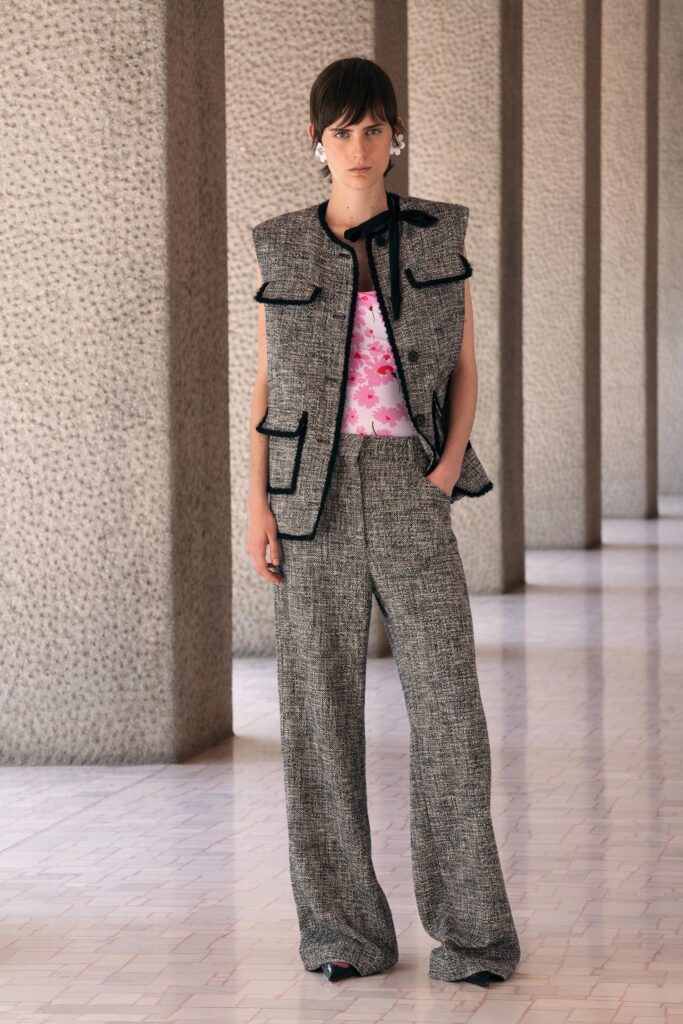 tailored gray tweed vest and pants