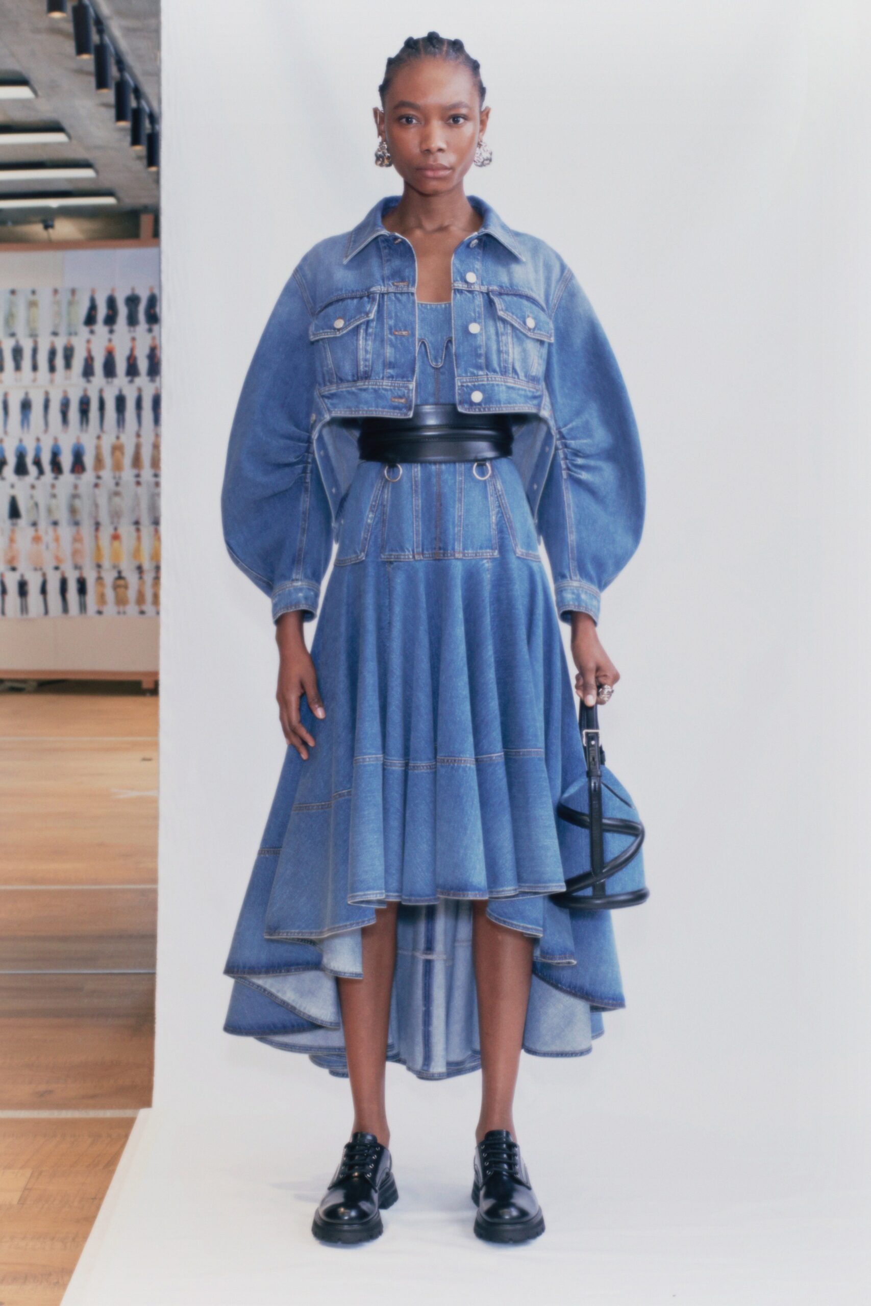 blue denim jacket and dress