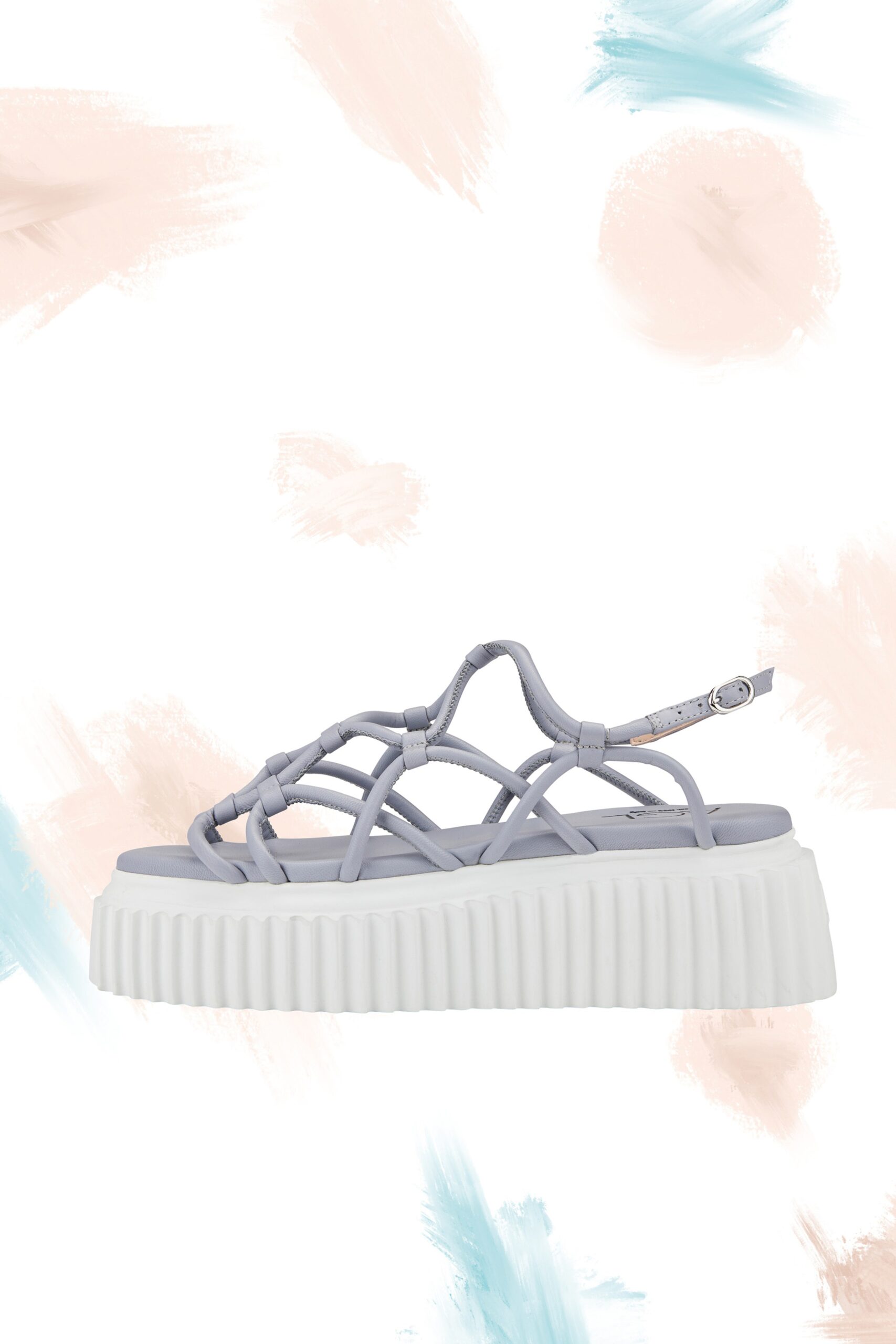 gray leather platform shoes