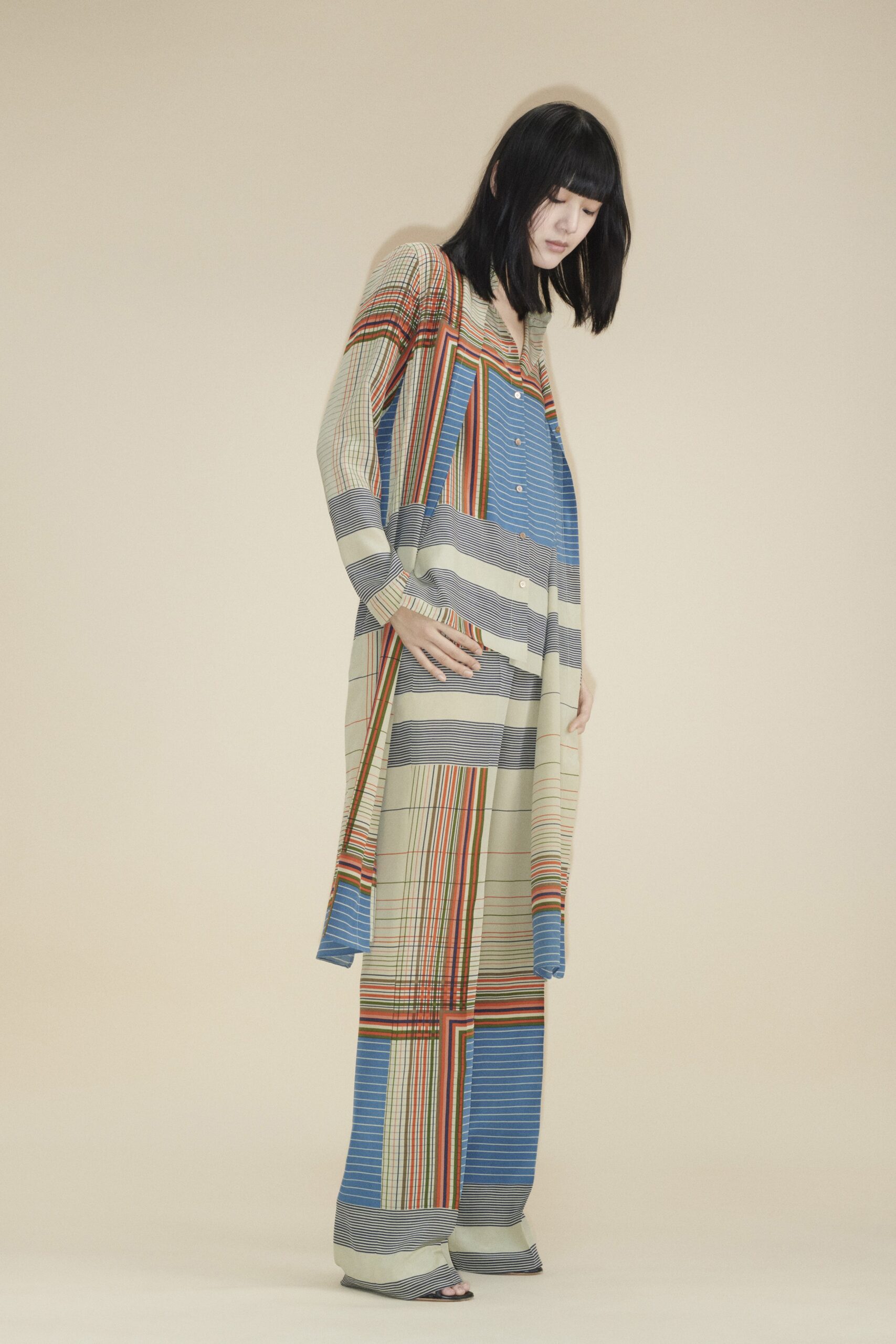 striped relaxed jacket and pants