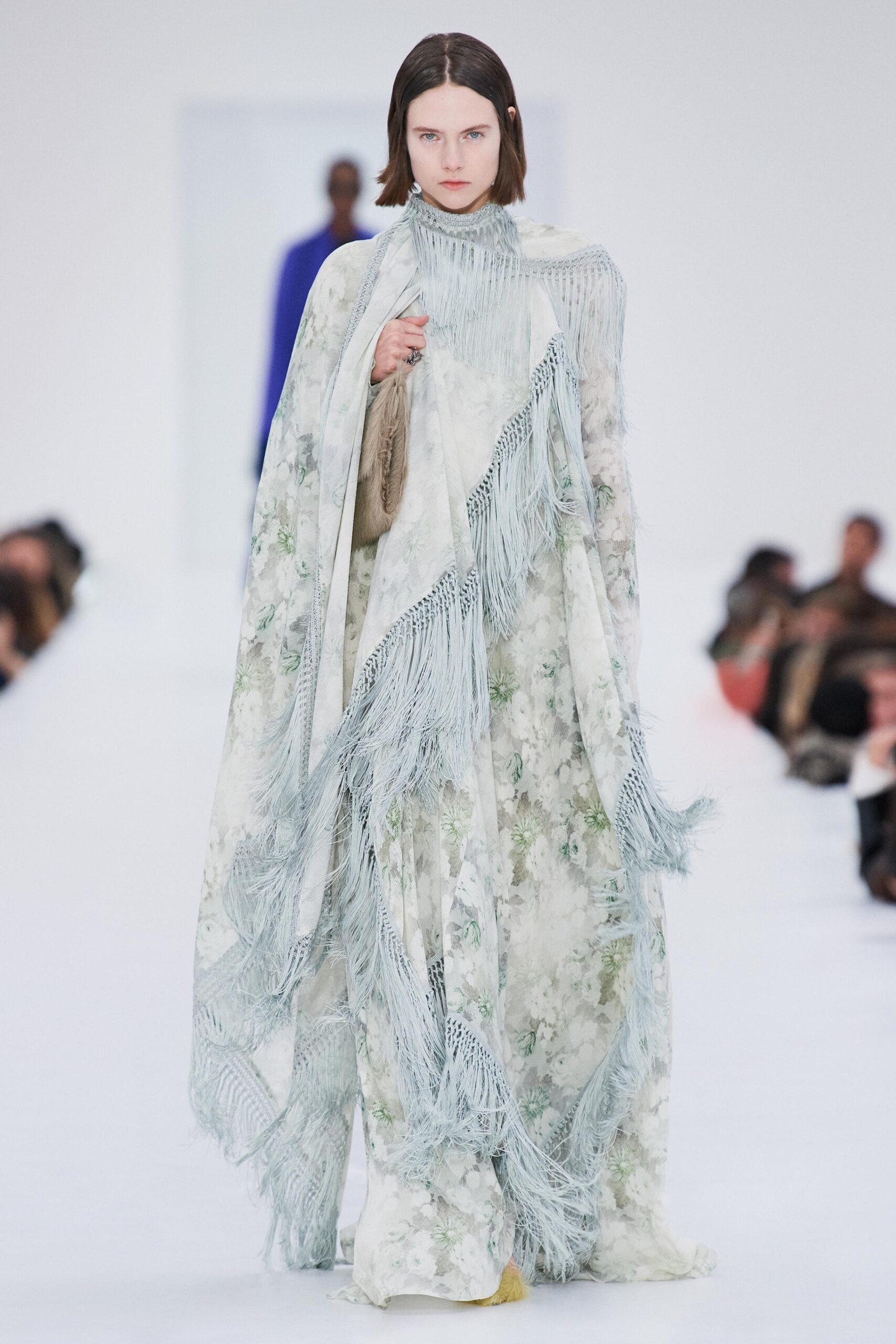 floral silk flowing cape