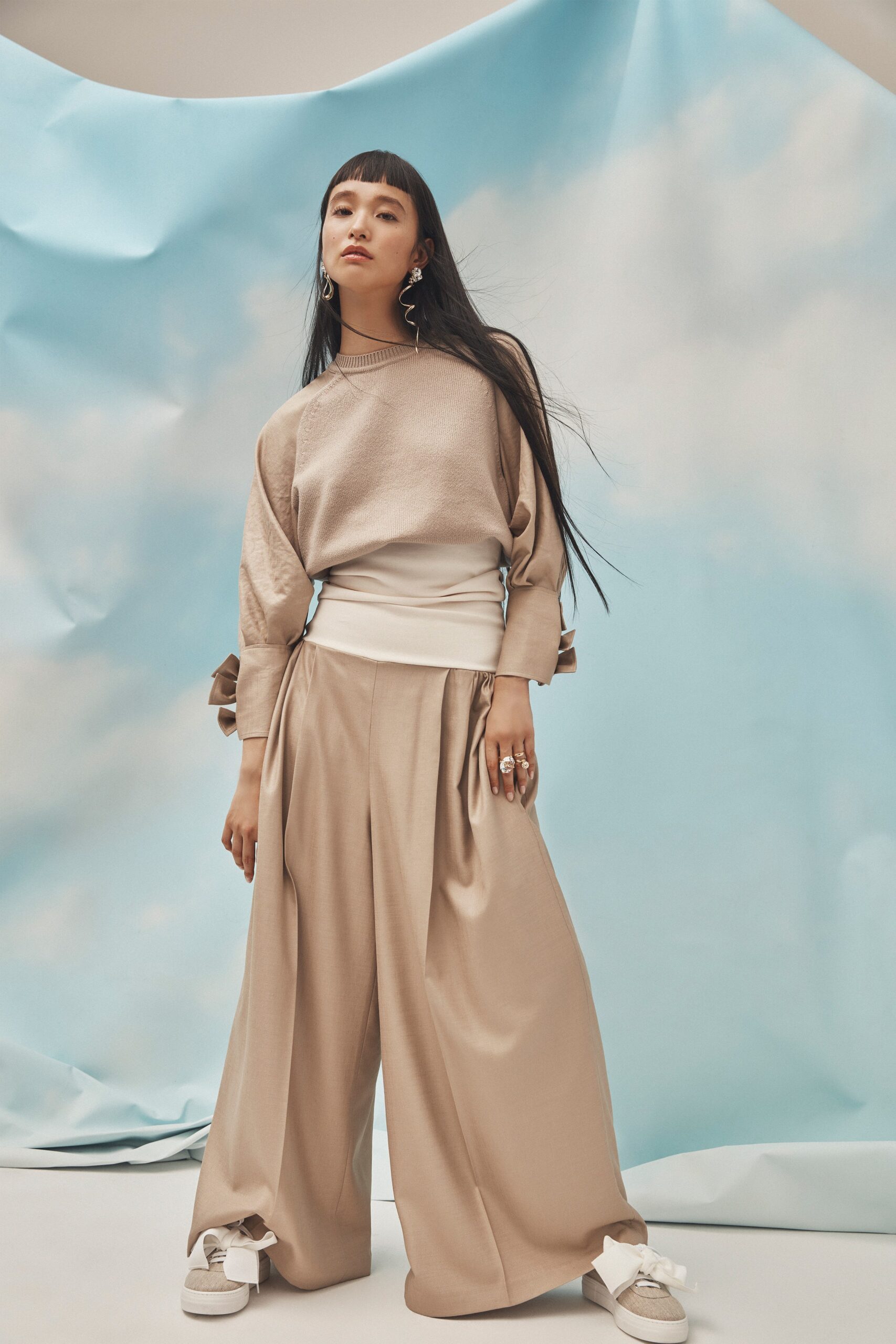 beige relaxed top and pants