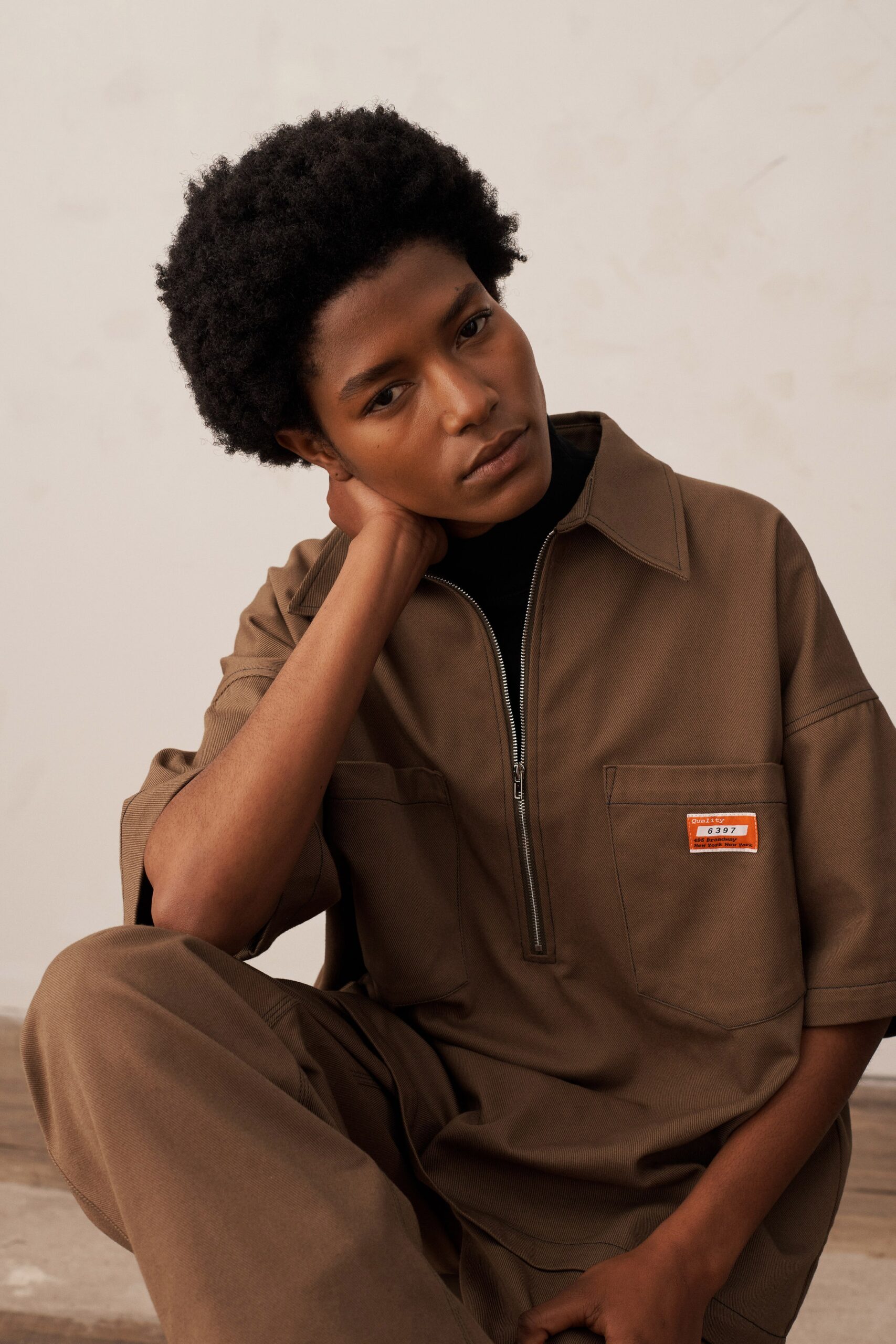 brown relaxed shirt and pants