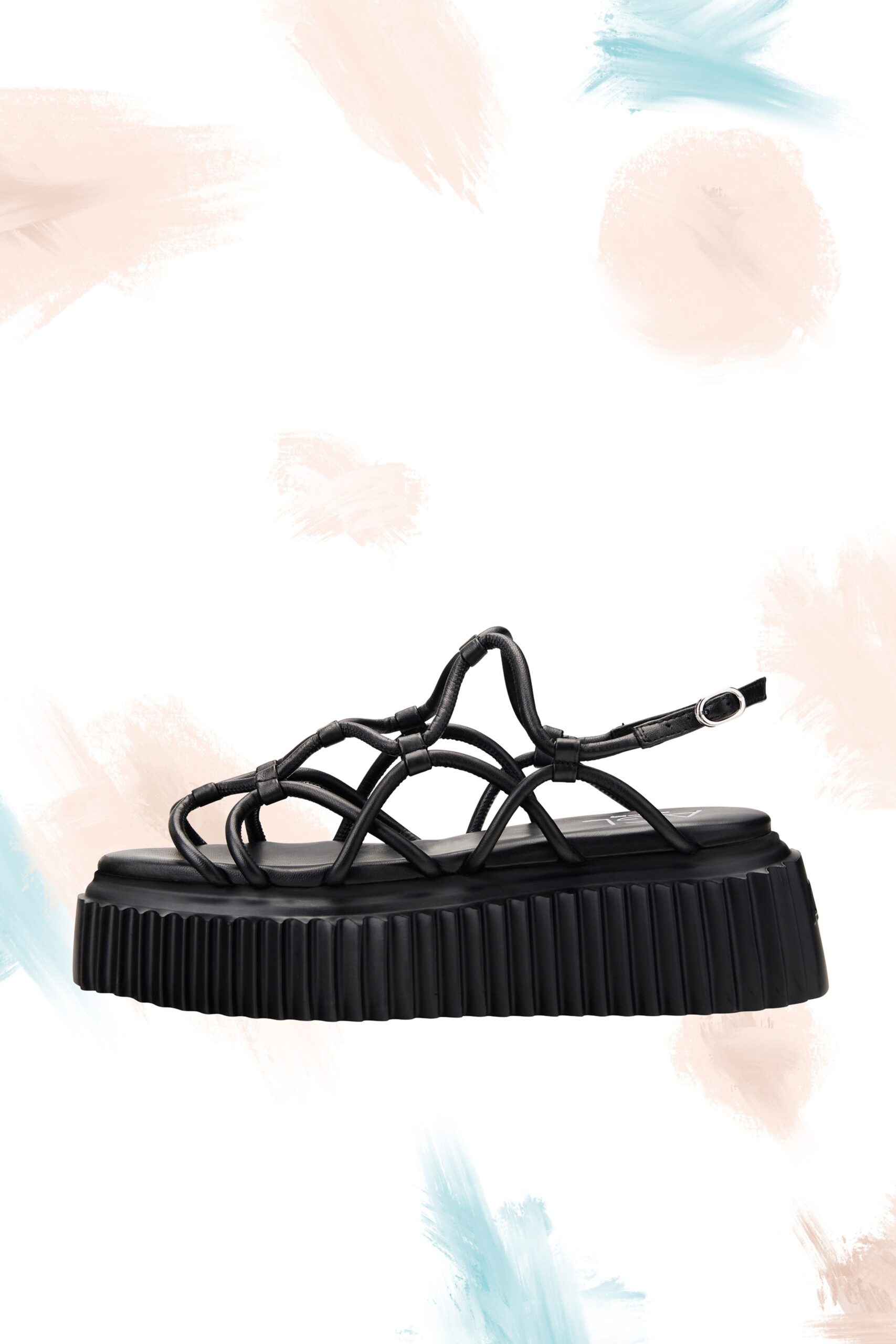black textured vinyl shoes