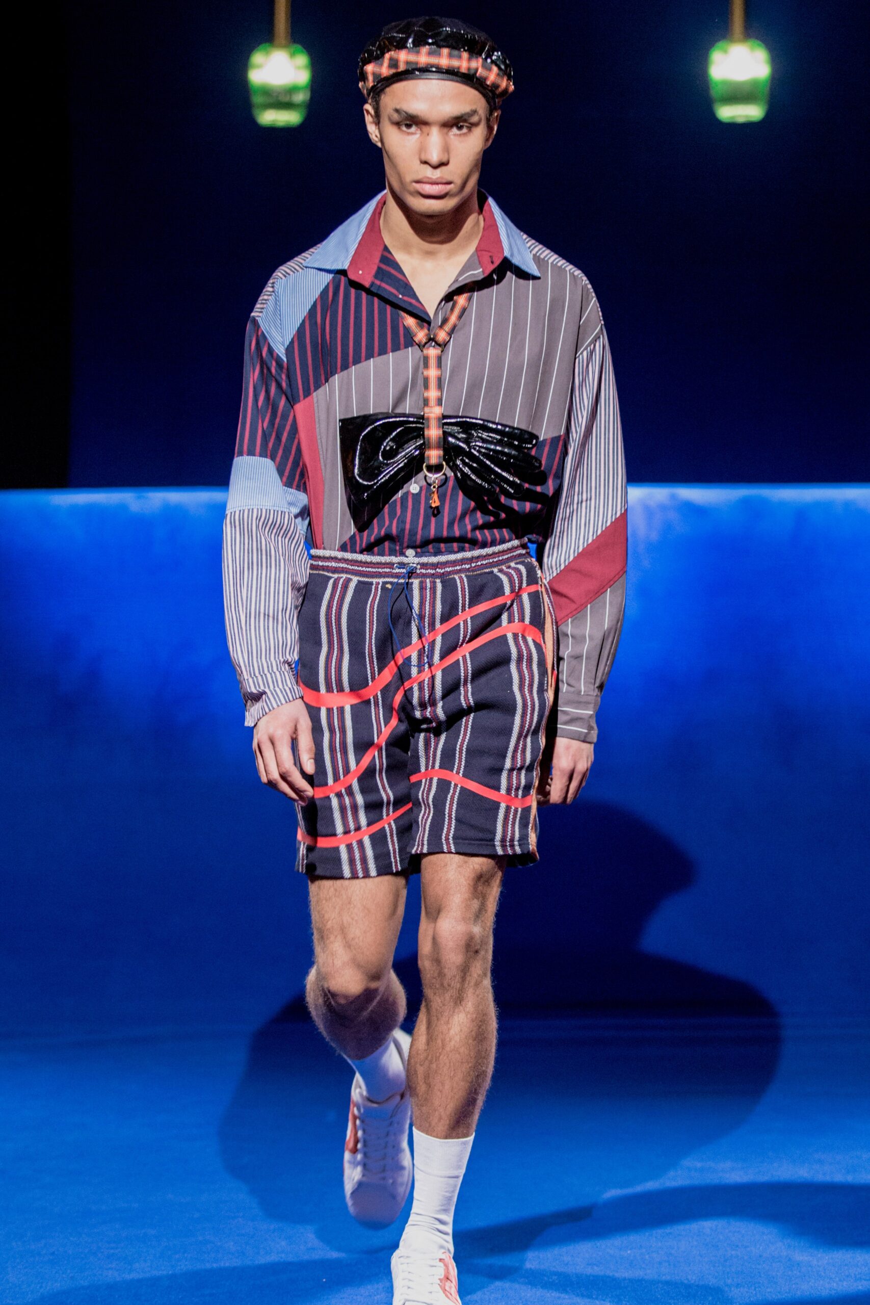 fitted shirt and shorts outfit
