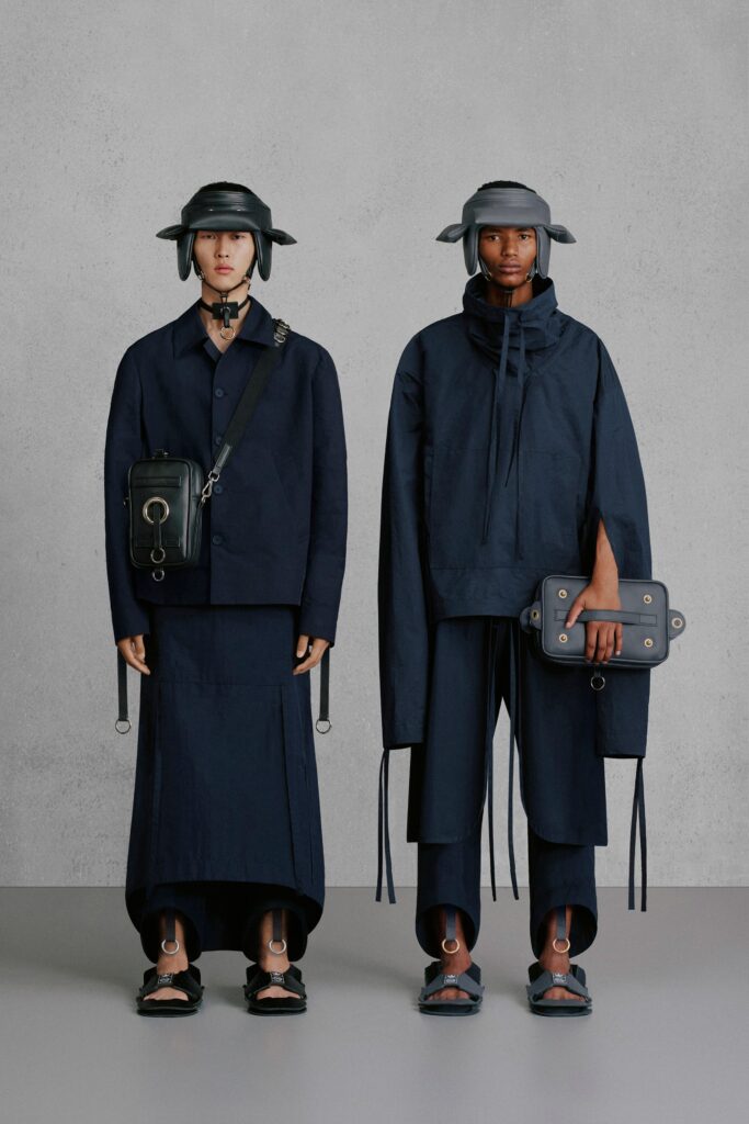 blue cotton relaxed shirt and pants