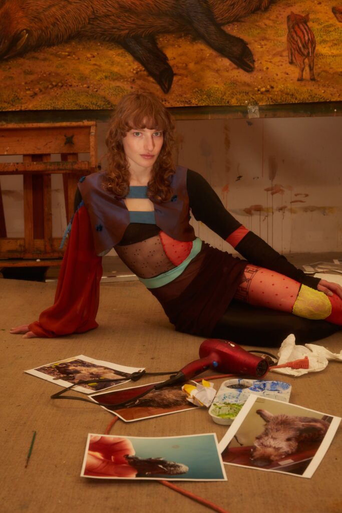 colorful layered mini dress