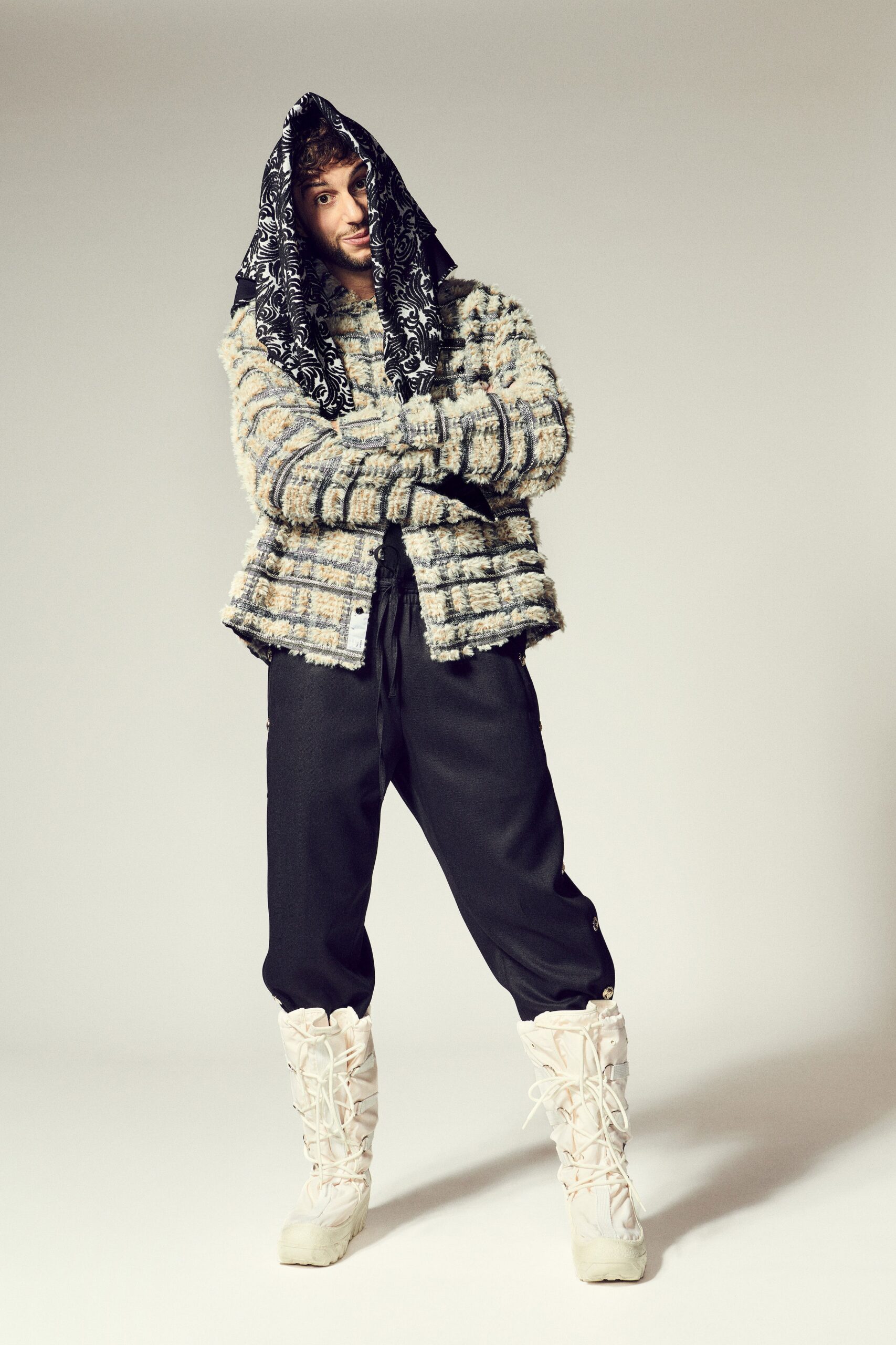 beige wool relaxed jacket