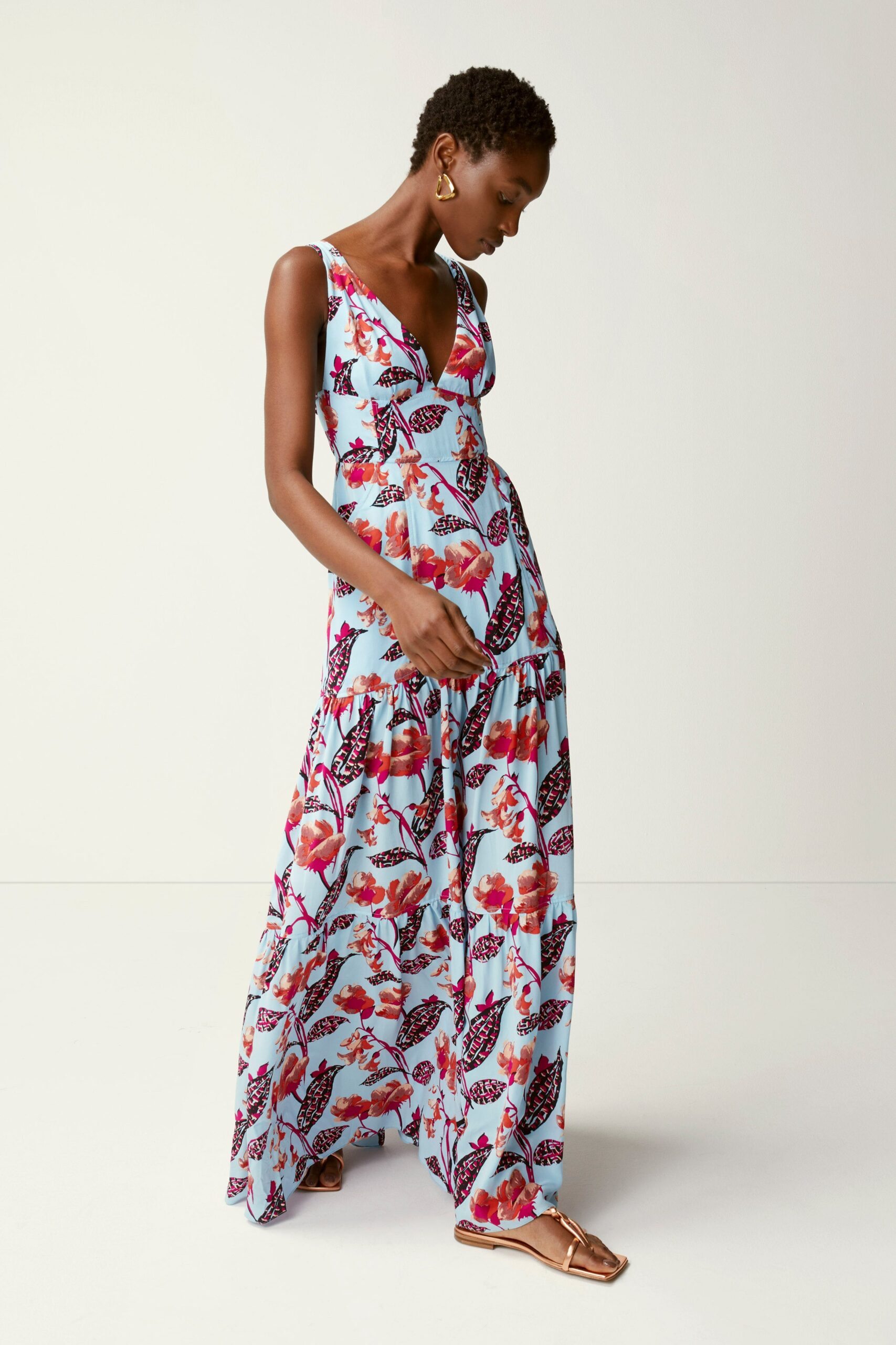 blue floral maxi dress