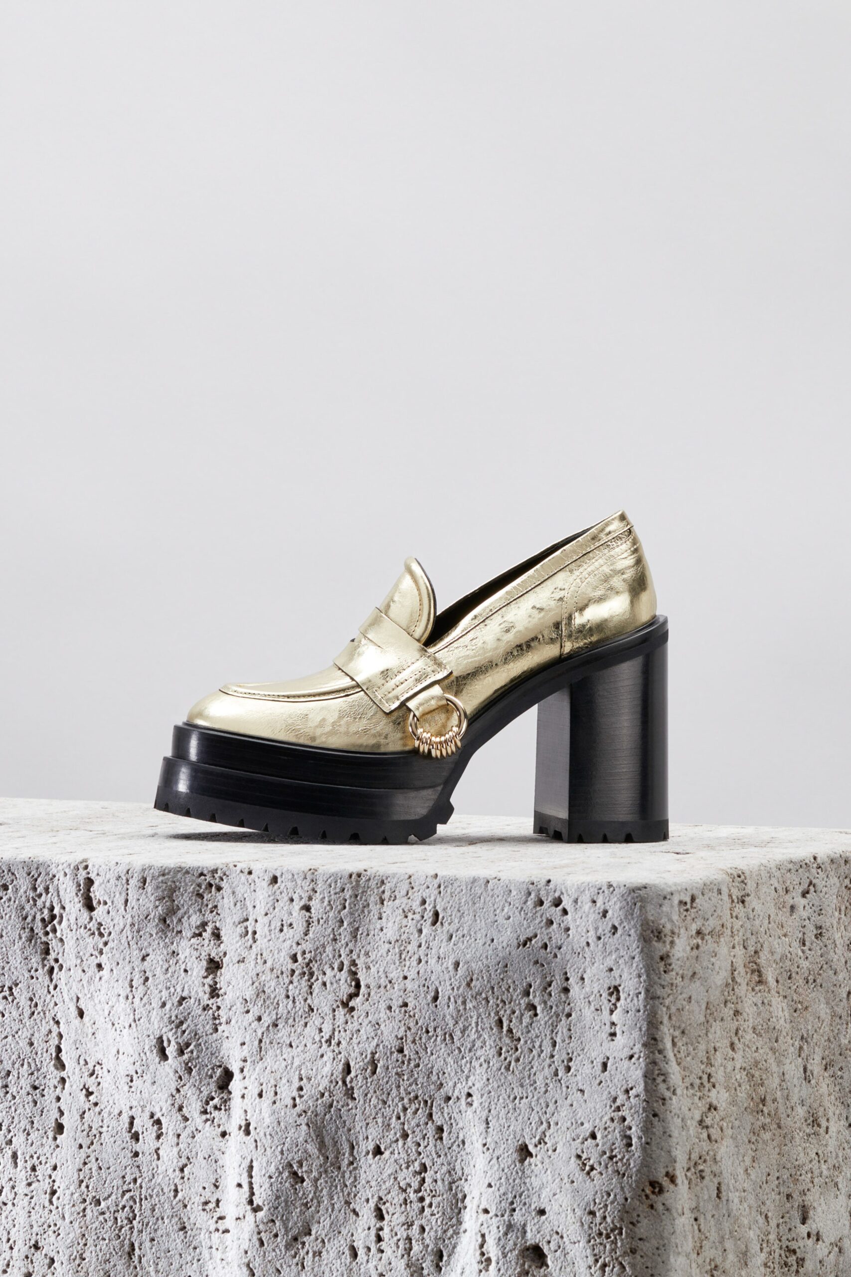gold embellished shoes