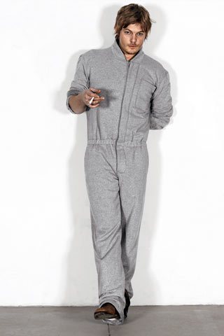 gray fitted jumpsuit