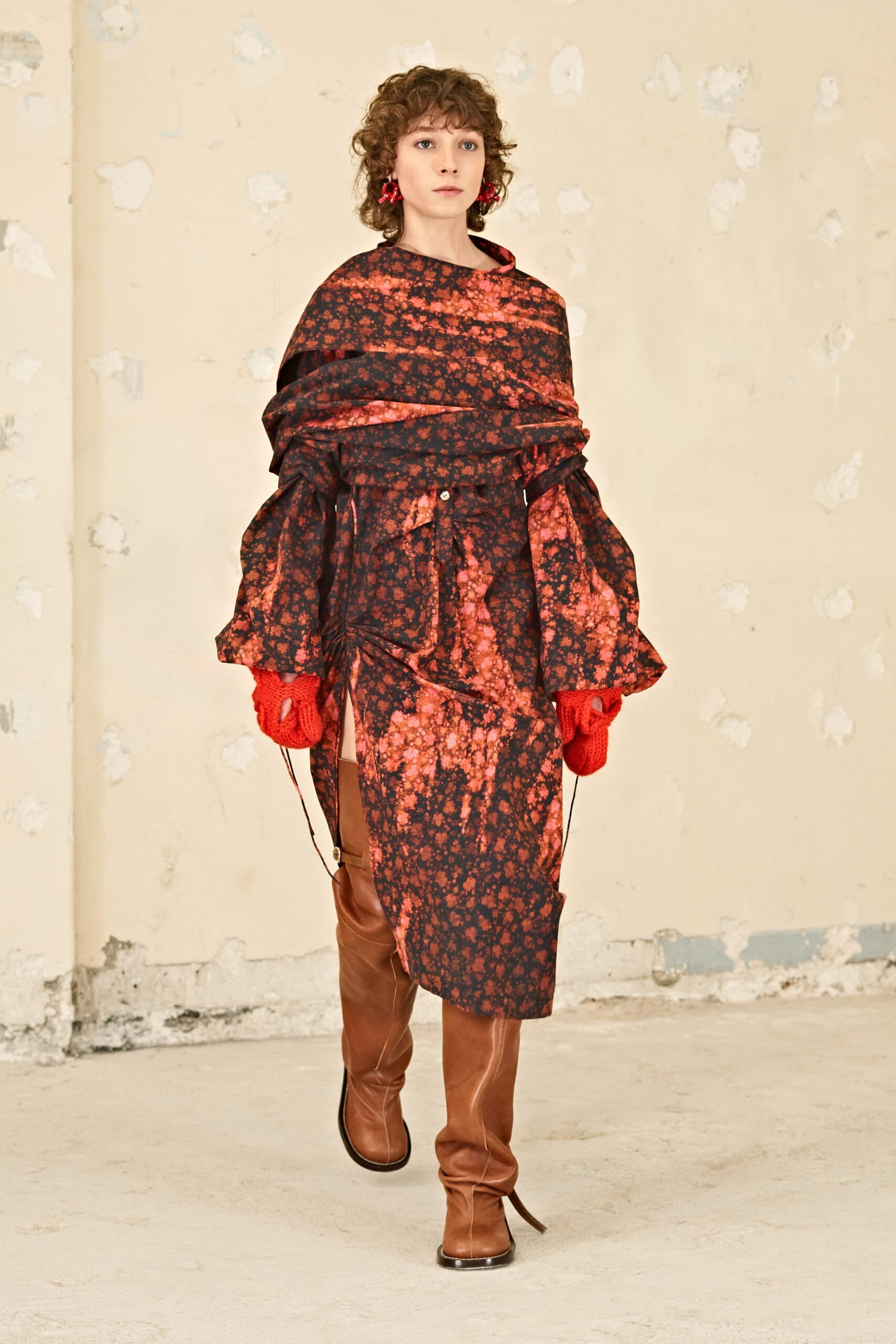 black and red layered dress