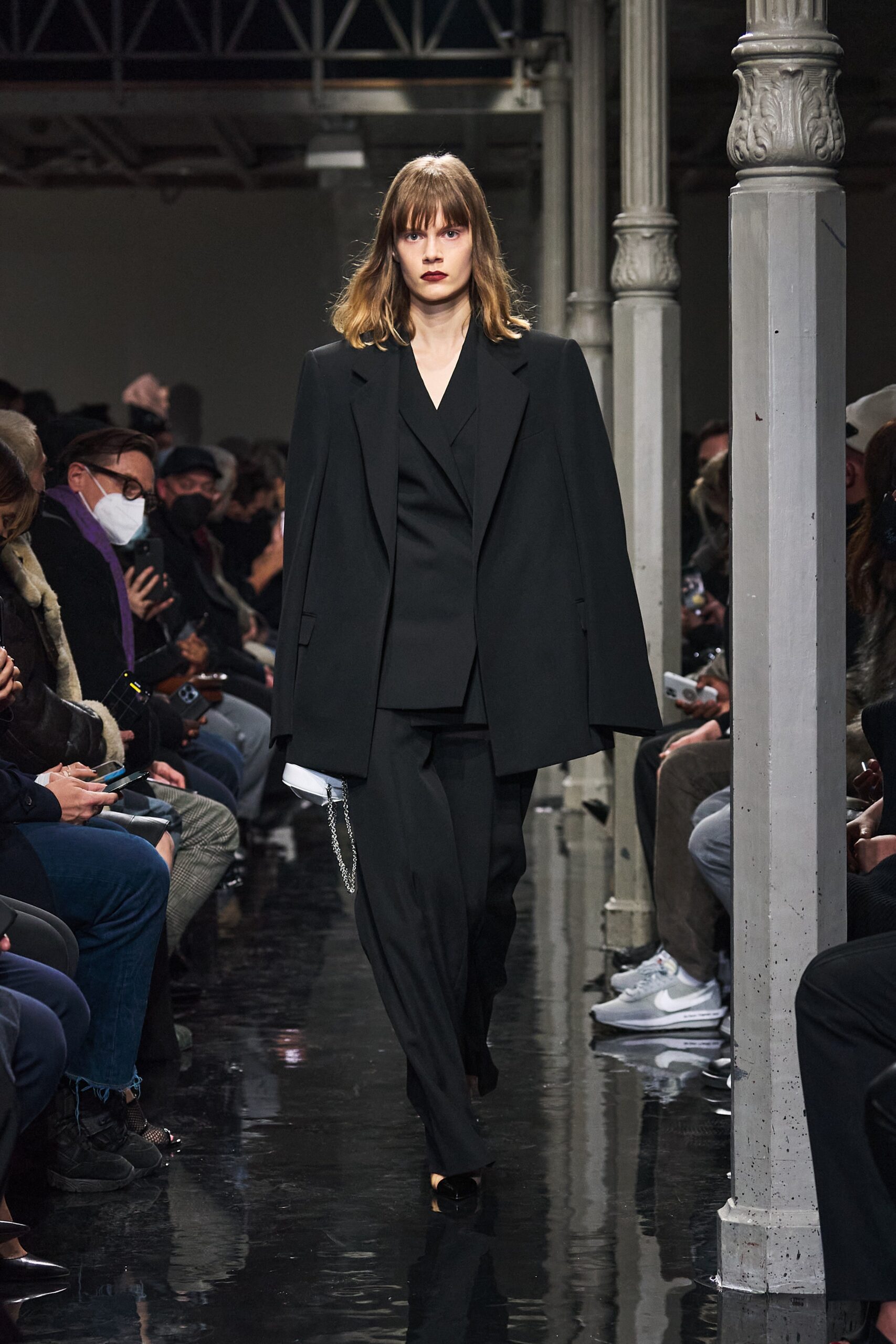 black tailored suit
