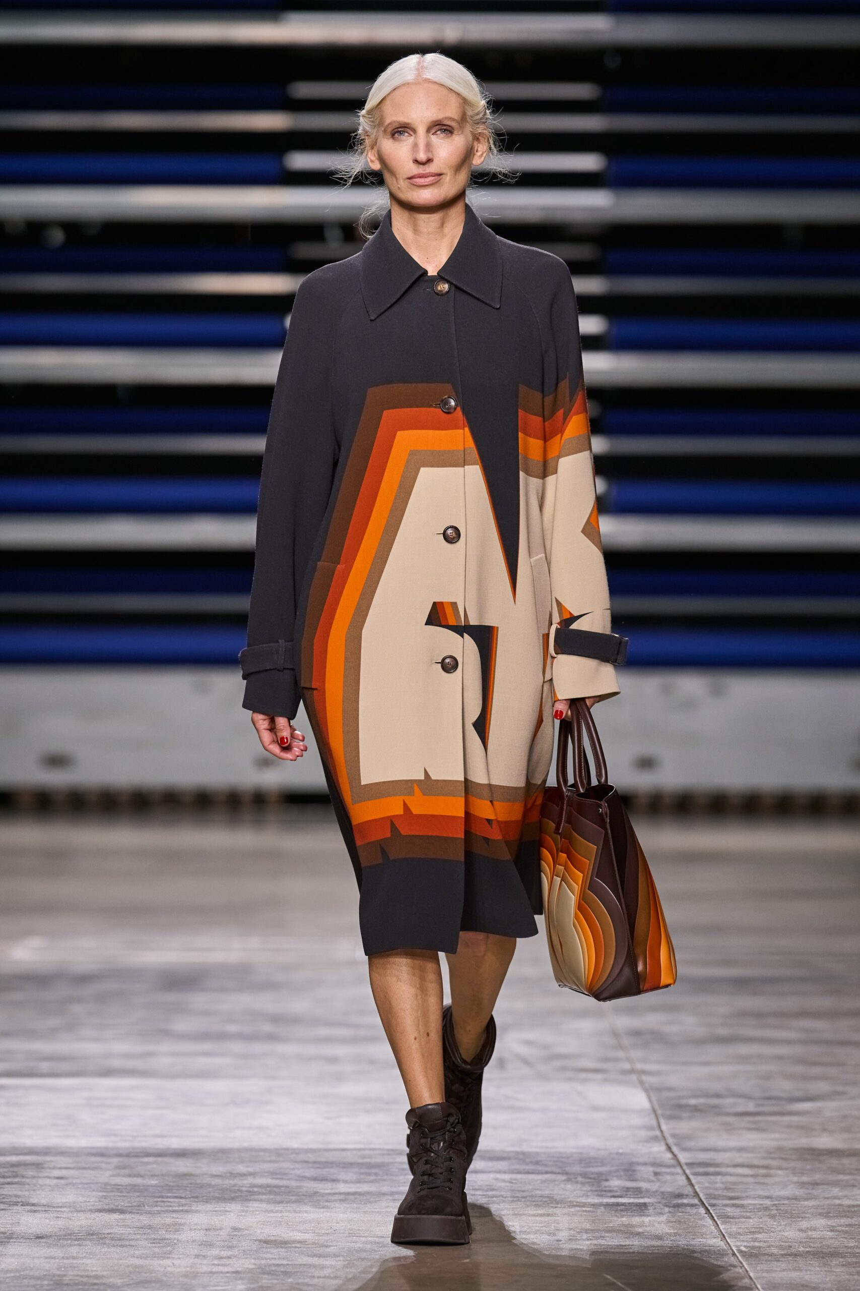 relaxed black and orange coat