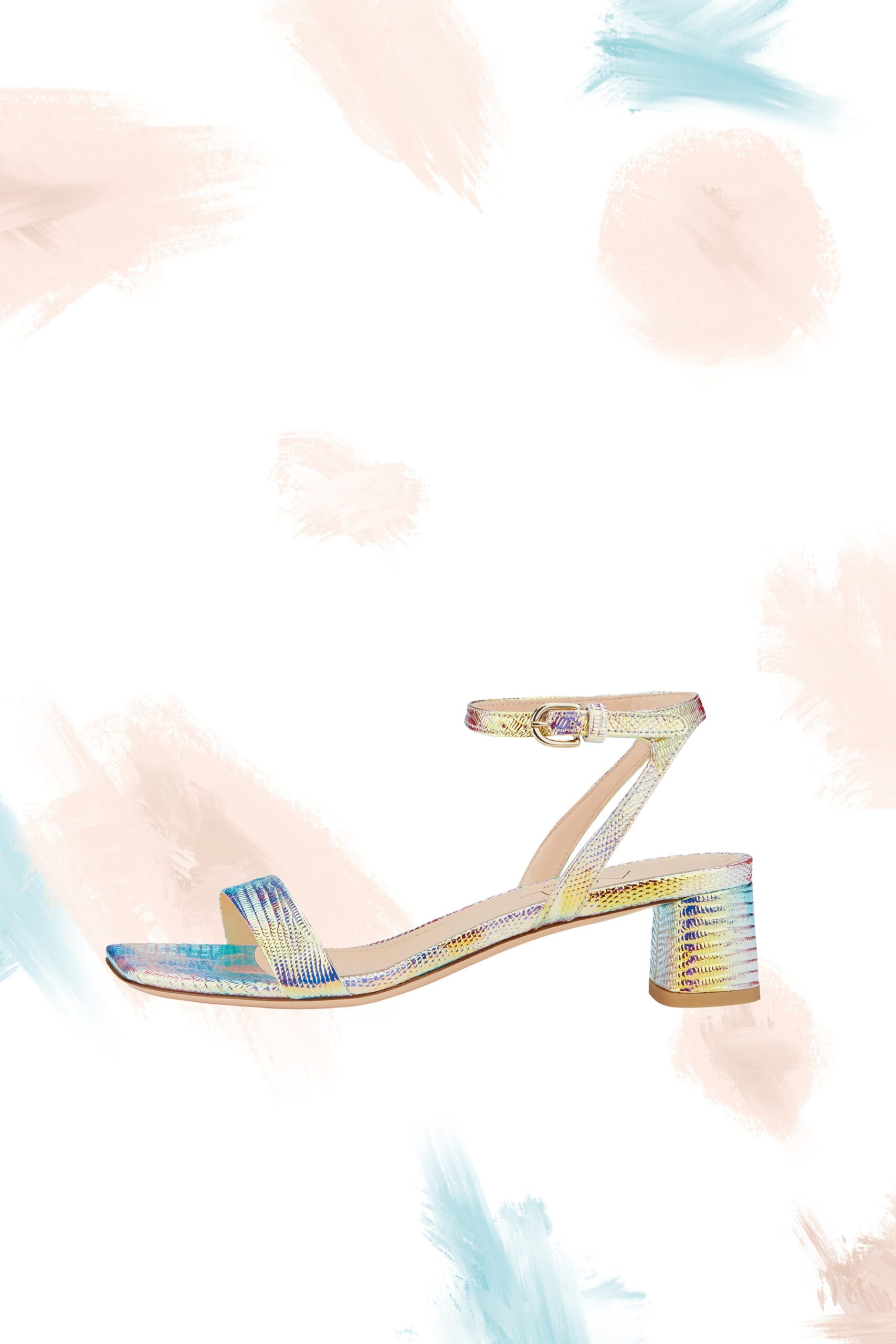 multi-colored strappy shoes