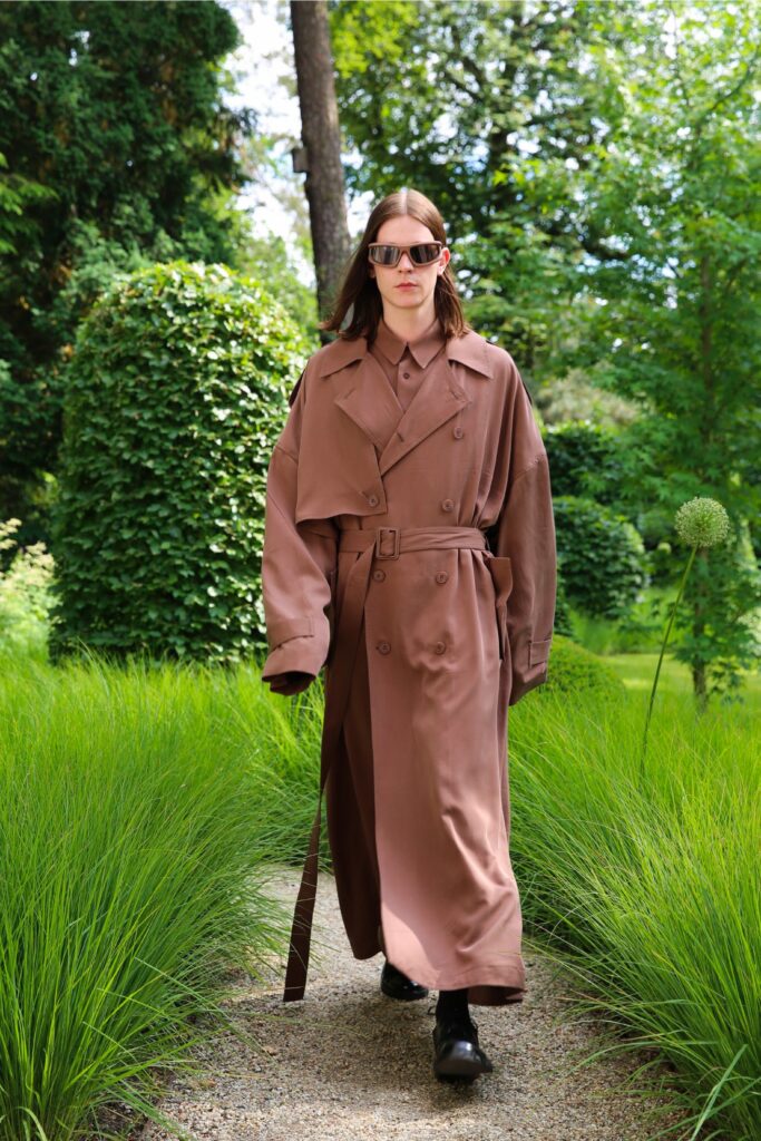 oversized brown trench coat