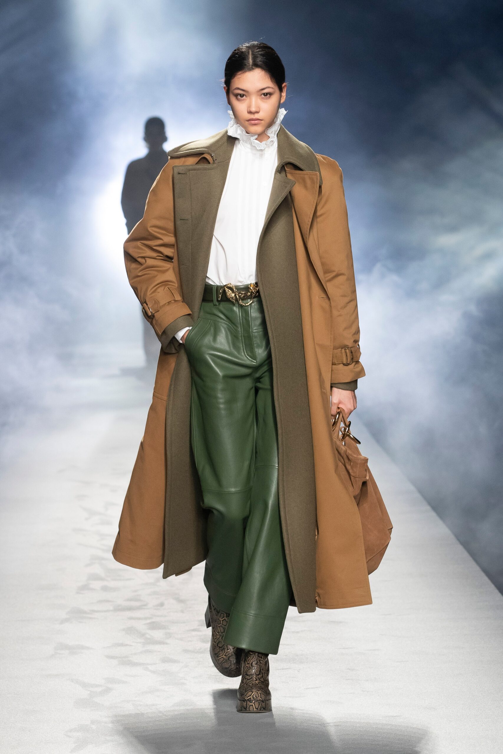 brown leather bag