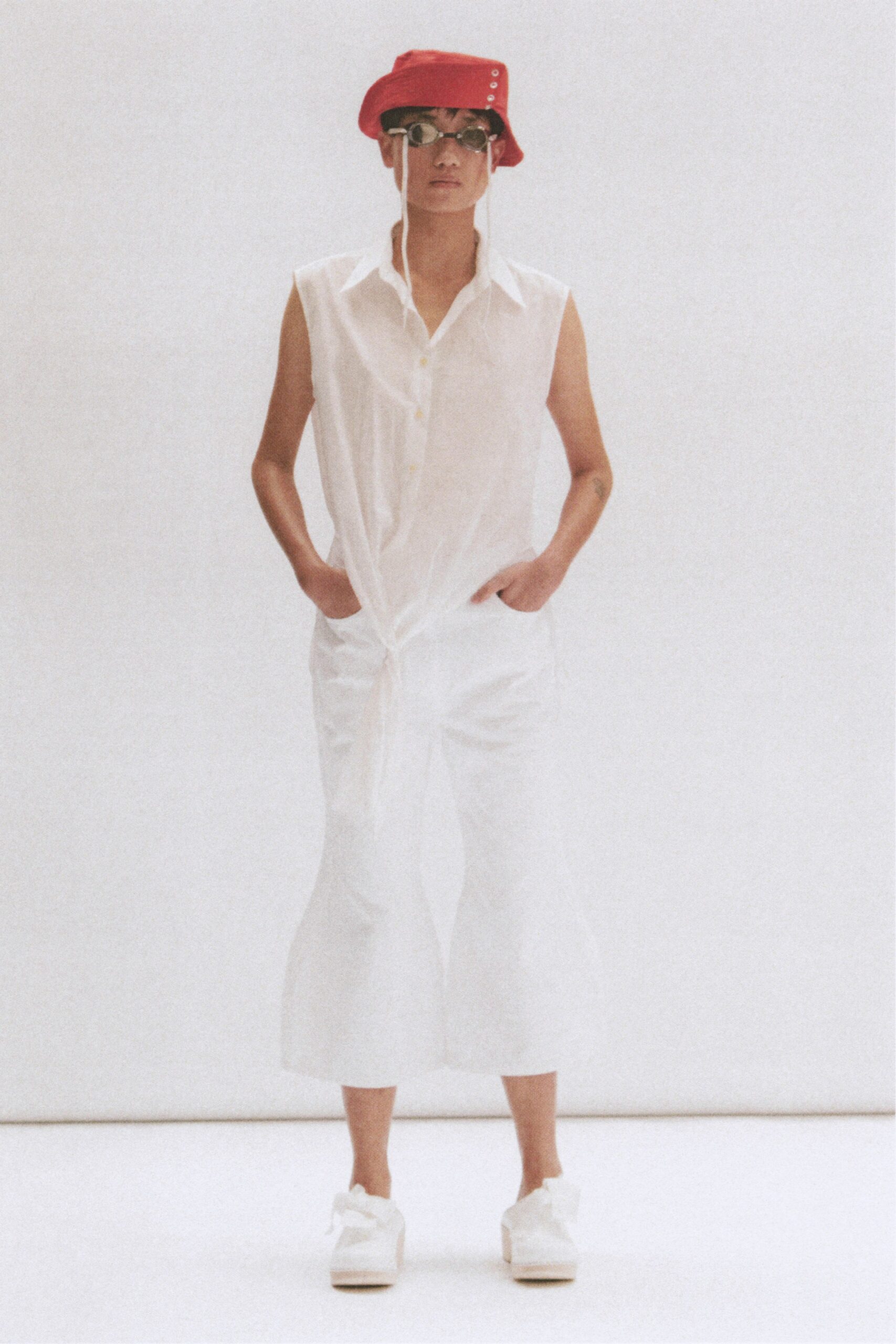 white relaxed top and pants