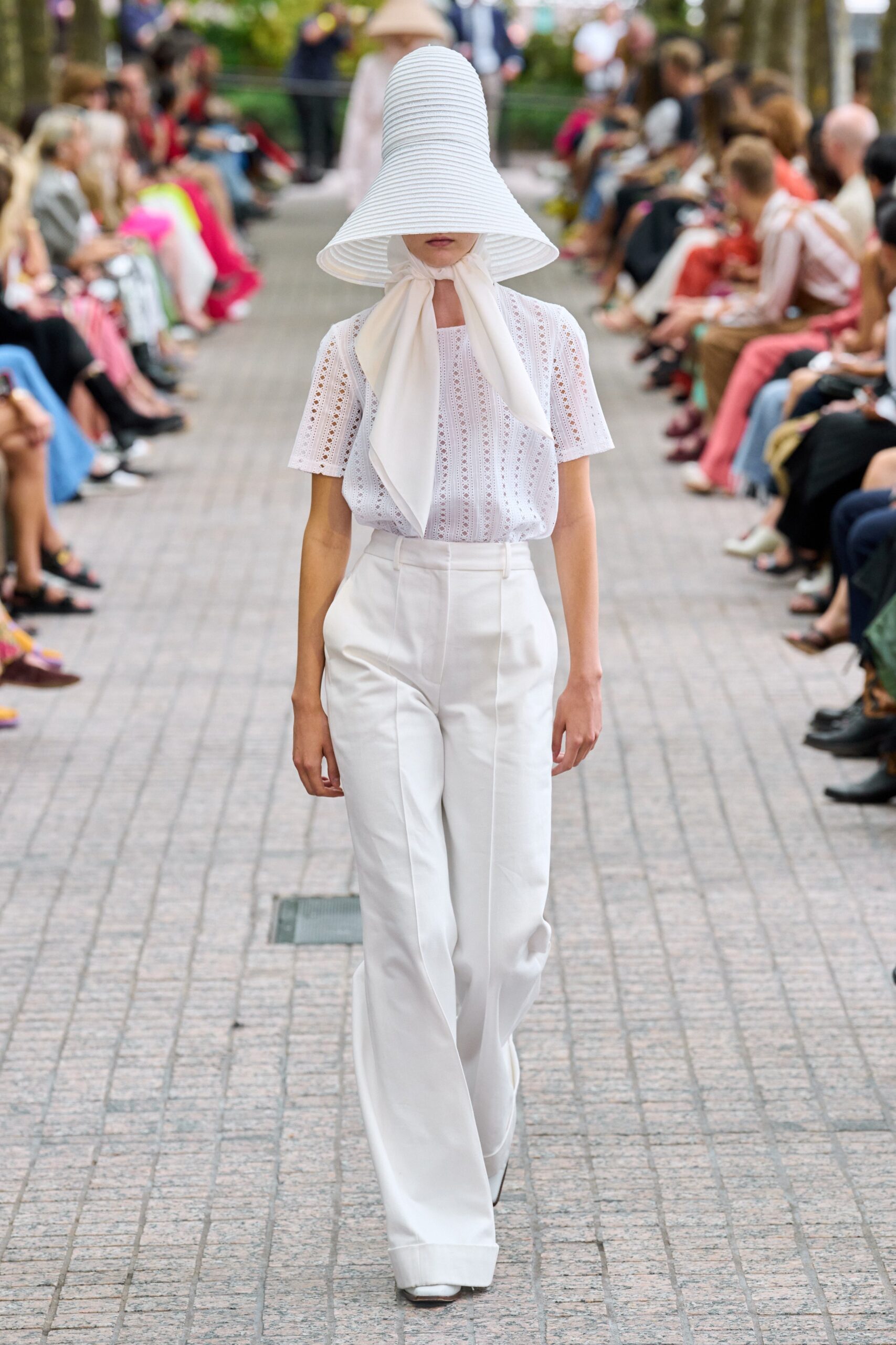white cotton short-sleeve collared fitted embroidered blouse